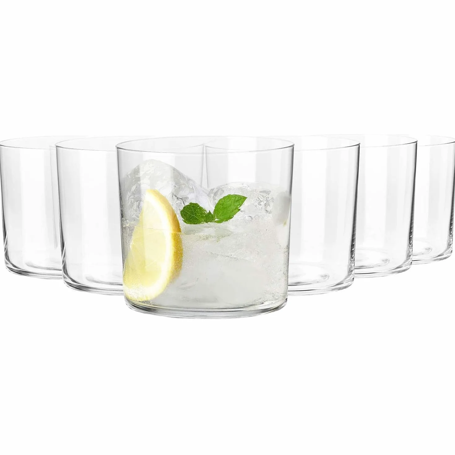 KROSNO Mixology Szklanki do Cydru i Wody 420 ml – Zestaw 6 Sztuk, Cienkie Ścianki, Szkło Kryształowe Bezołowiowe