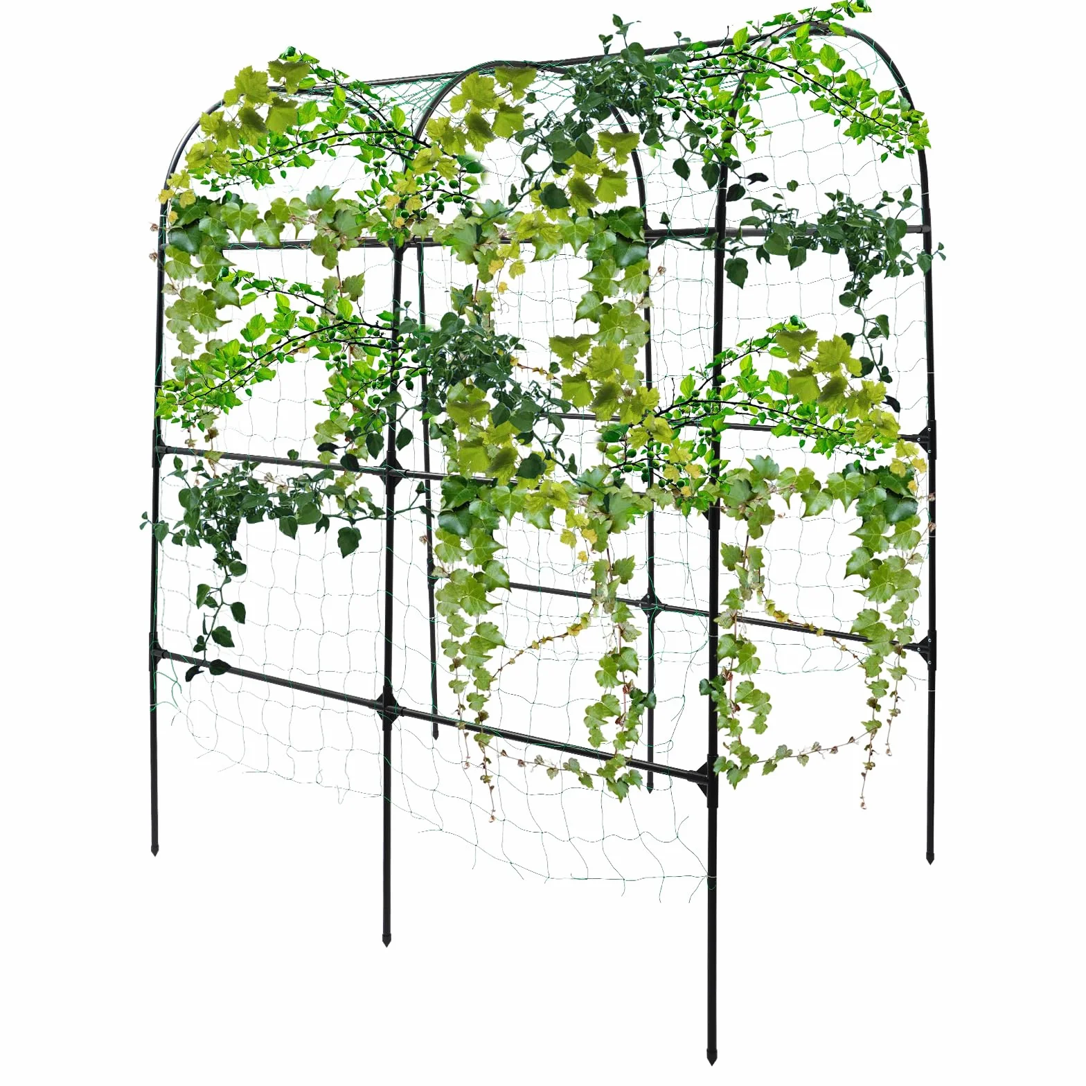 Łuk ogrodowy 183 x 230 cm do roślin pnących, łuk, pergola ogrodowa, pergola do wspinaczki z siatką, kratka ogrodowa, łuk do winogron, ogórków, fasoli, winorośli, róż i innych roślin pnących