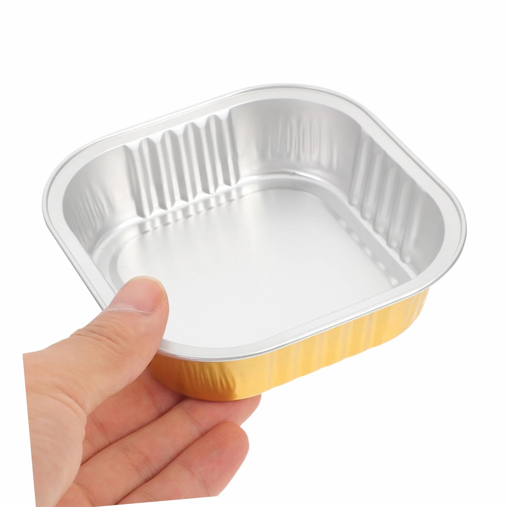 Healifty 20kawałki Sztuk Aluminiowych Pojemników Do Pieczenia Wielokrotnego Użytku Tace Foliowe Do Grillowania Odporne Wysoką Temperaturę Piekarnika i Stół Parowy