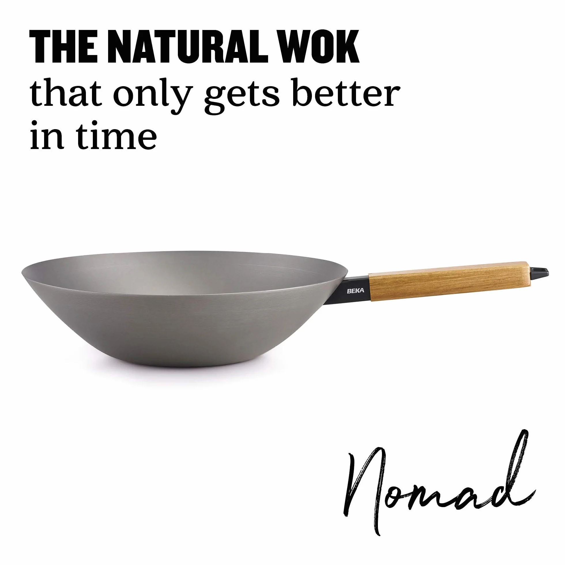 Beka Nomad Wok, Włókno Węglowe, Srebrny, 31 cm