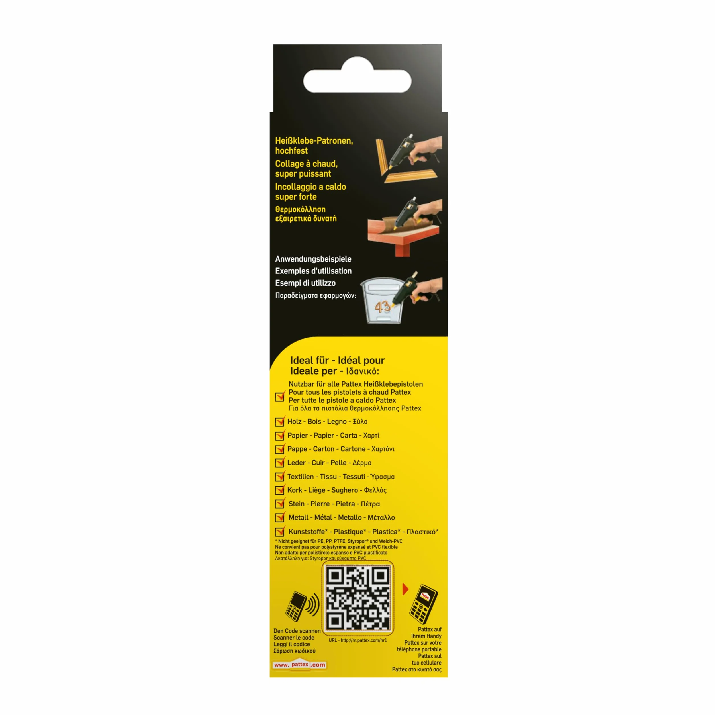 Pattex Ptk6 827353 Gorący Klej, Przezroczysty Po Wyschnięciu, 10 Sztuk