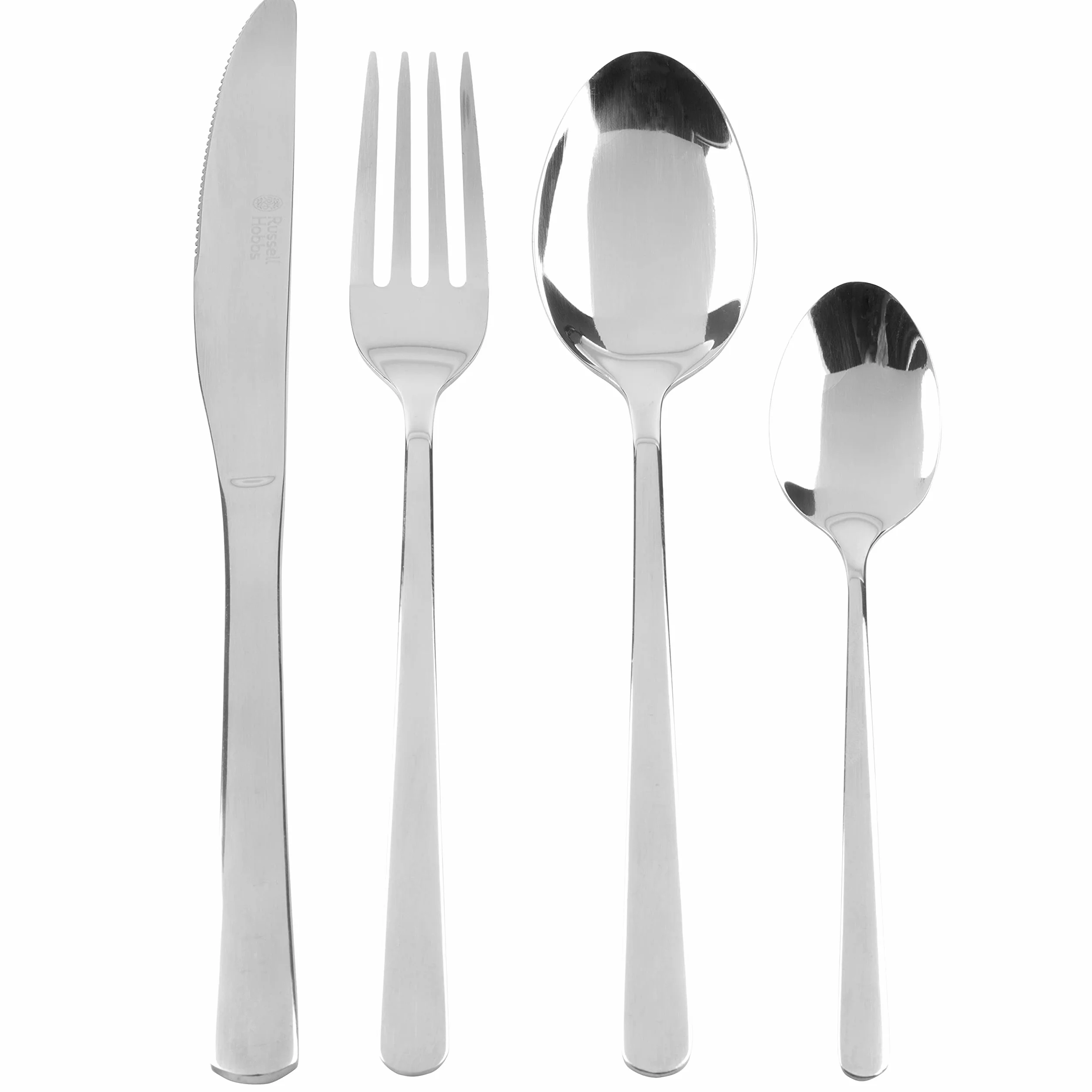Russell Hobbs RH00023 Deluxe Vienna 24-czesciowy zestaw sztucców ze stali nierdzewnej, Mozna myc w zmywarce, Zawiera 6 widelców, 6 nozy, 6 lyzek stolowych i 6 lyzeczek