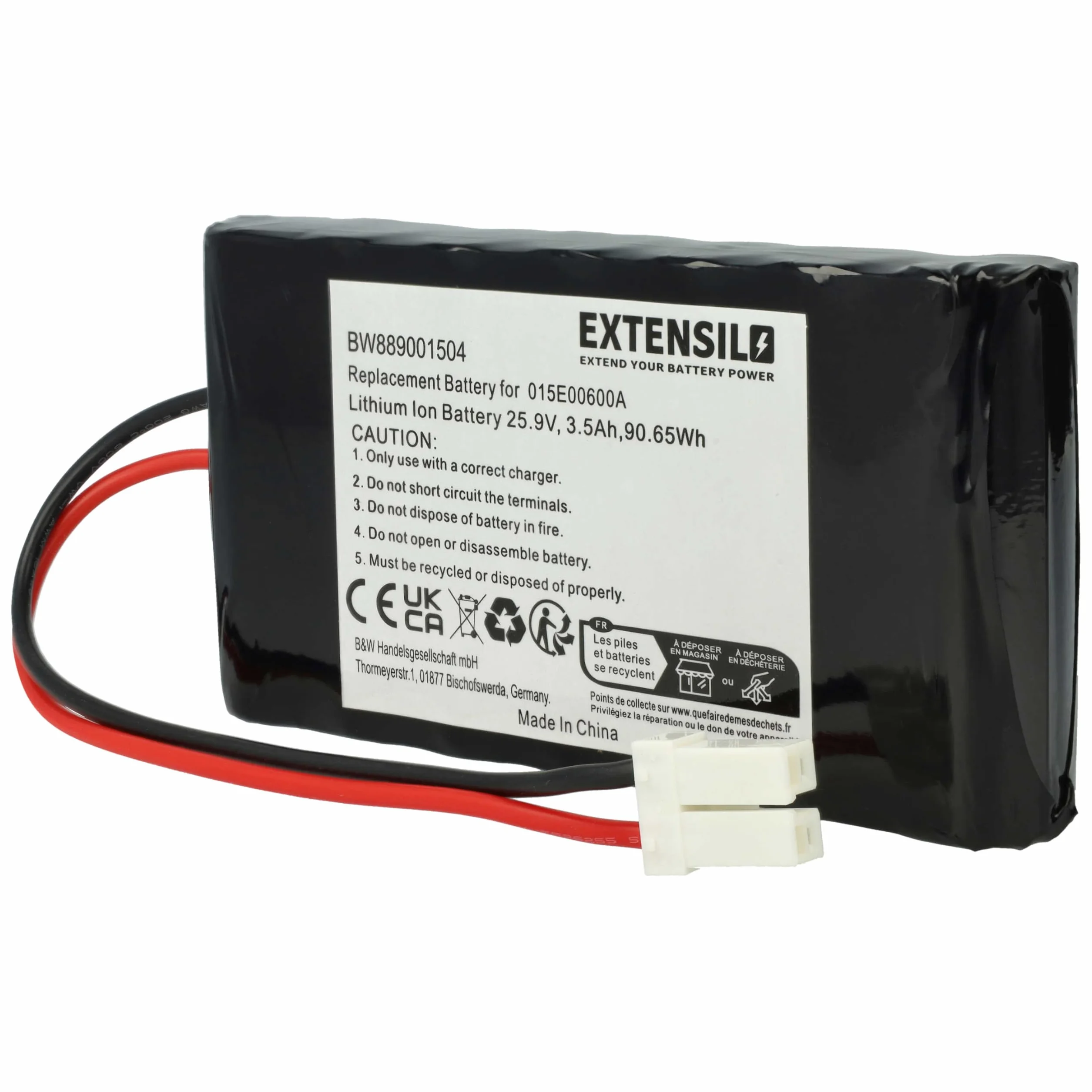 vhbw Bateria kompatybilna z Ambrogio L20, L15 (3500 mAh, 25,9 V, Li-Ion)