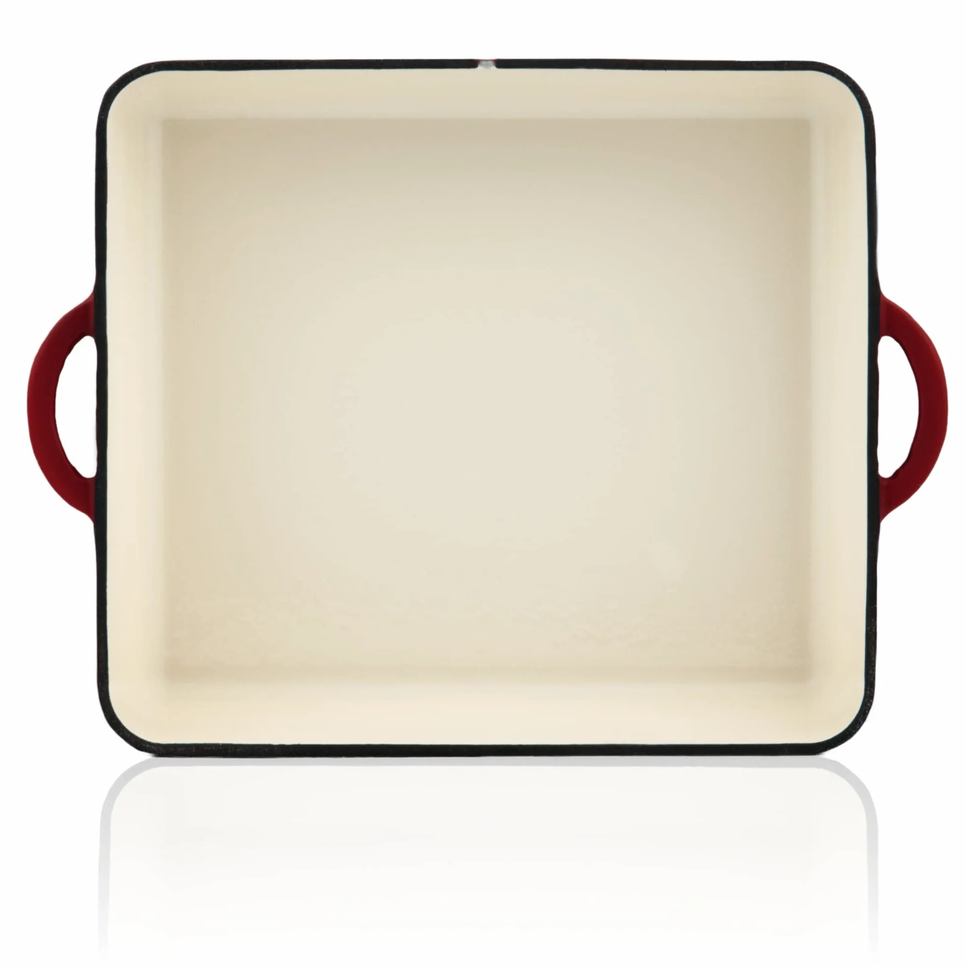 Mahlzeit Emaliowane Żeliwne Naczynie Do Pieczenia 10,8 L Dark Cherry Brytfanna 2 W 1 Z Patelnią Z Pokrywką