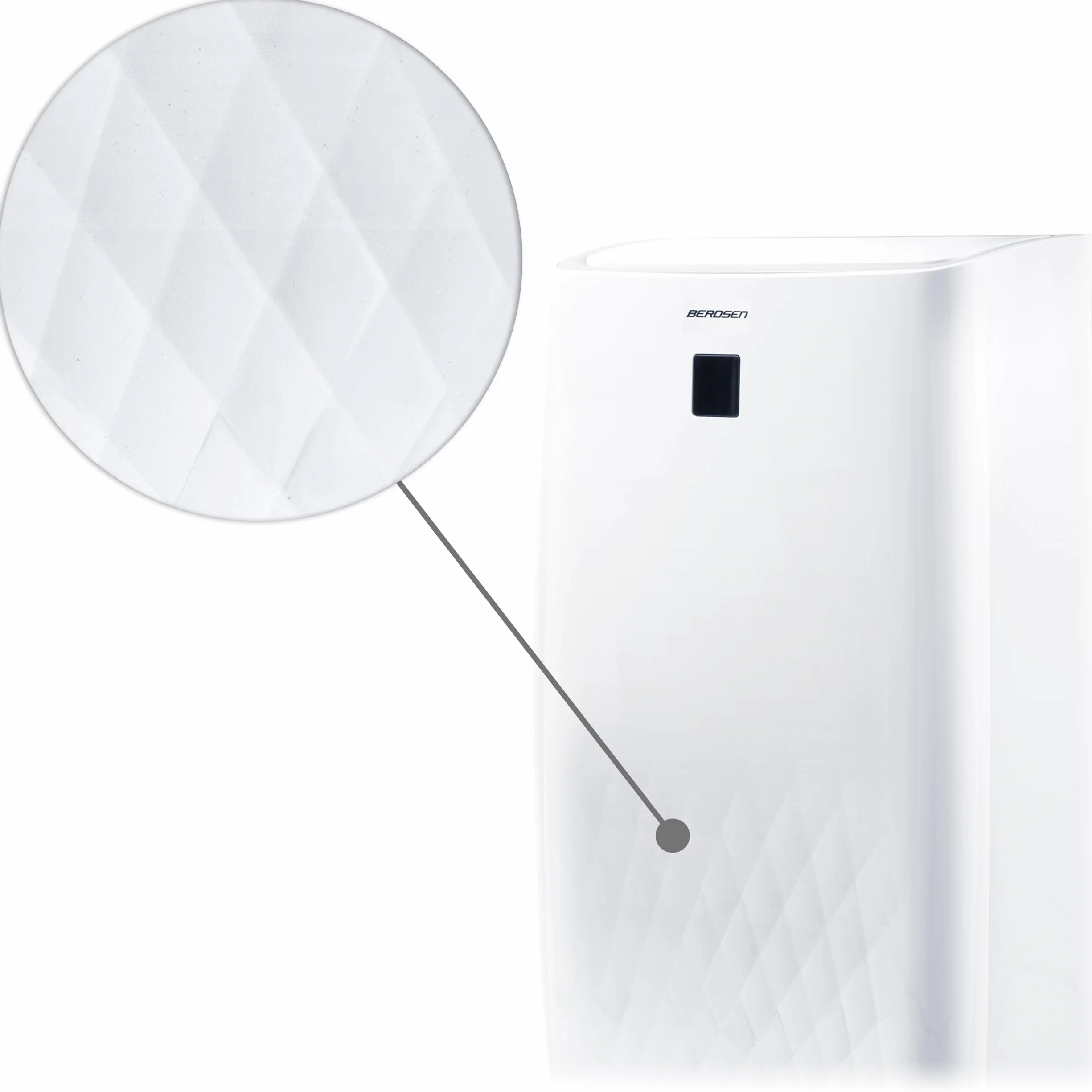 Berdsen Klimatyzator Przenośny 5w1 z Funkcją Grzania Osuszania 14000 BTU 34l/24h WiFi Biały