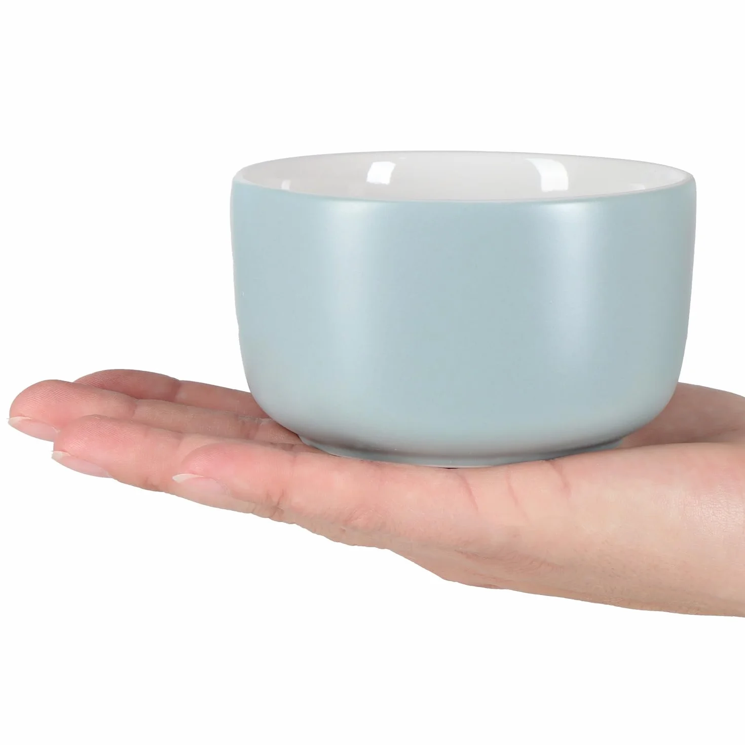 COM-FOUR® Miska deserowa 320 ml szary/bezowy - Zaroodporne formy Ragout Fin Bowl 6 sztuk
