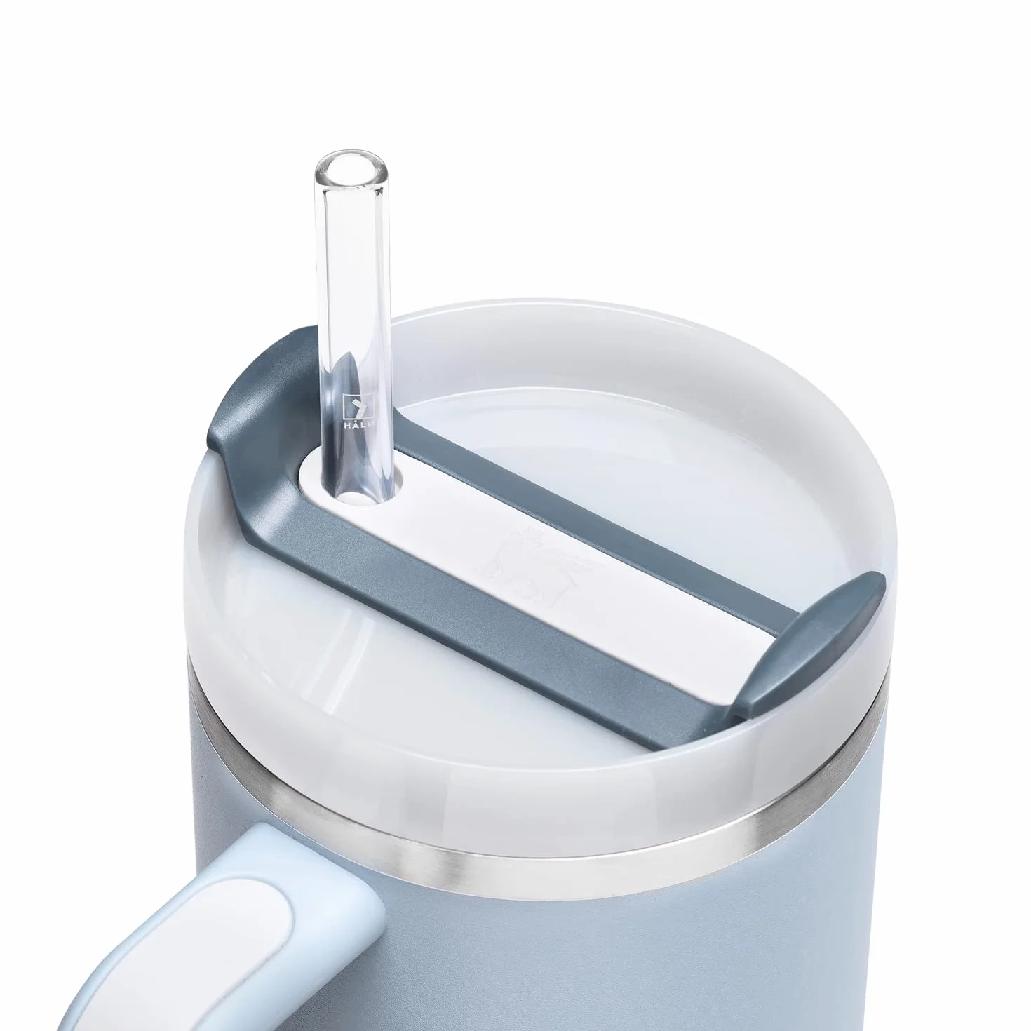 HALM szklane słomki 6x 30 cm długie do Stanley Cup Quencher Tumbler i butelek do 0,5 litra + szczotka do czyszczenia, nadające się do zmywarki - wielokrotnego użytku rurki