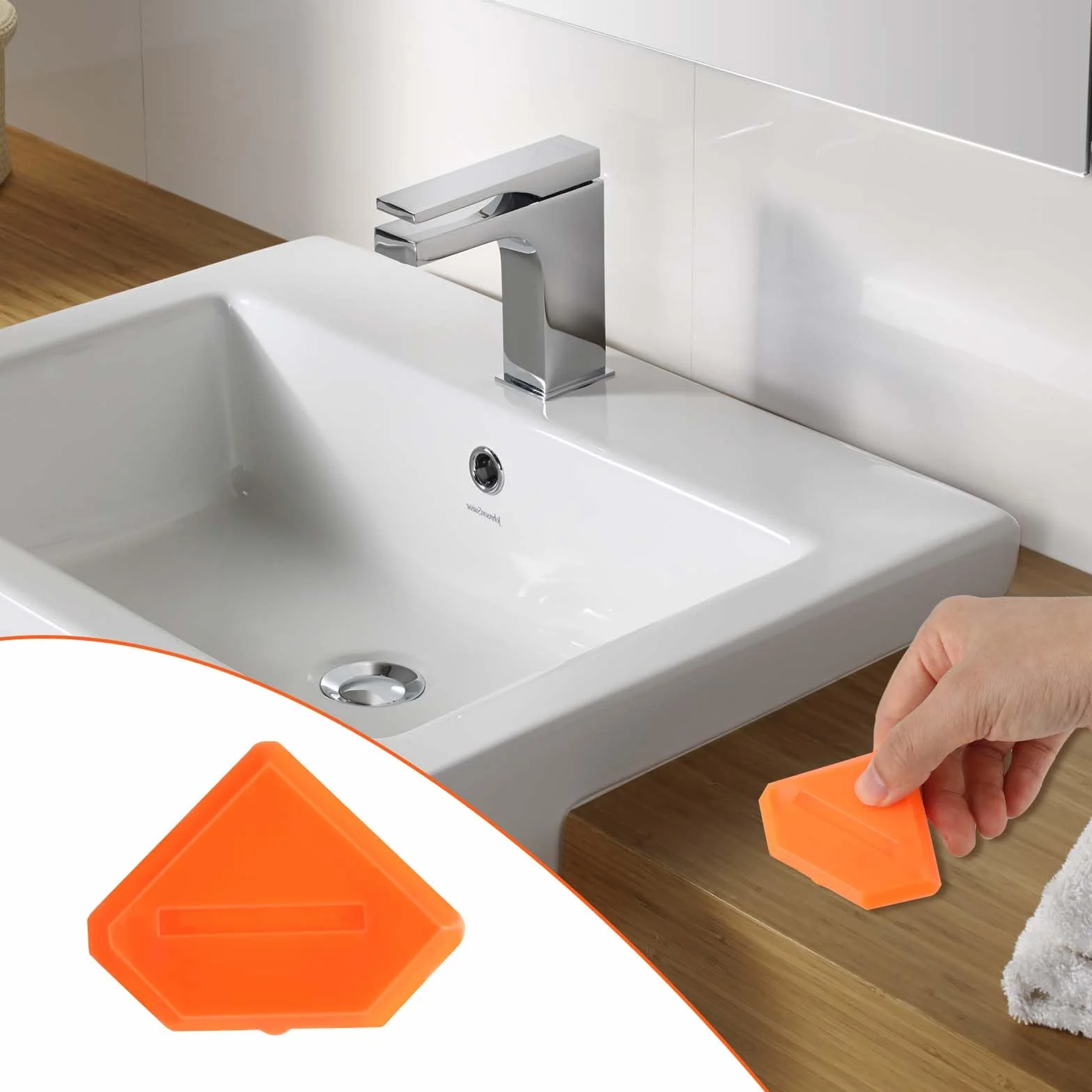 Sibba Caulk Tool zestaw 4 silikonowych uszczelniaczy, skrobaków, 3 w 1, zestaw do wykańczania, wielofunkcyjny aplikator do wielokrotnego użytku, narzędzie do wykańczania kuchni, łazienki, umywalki
