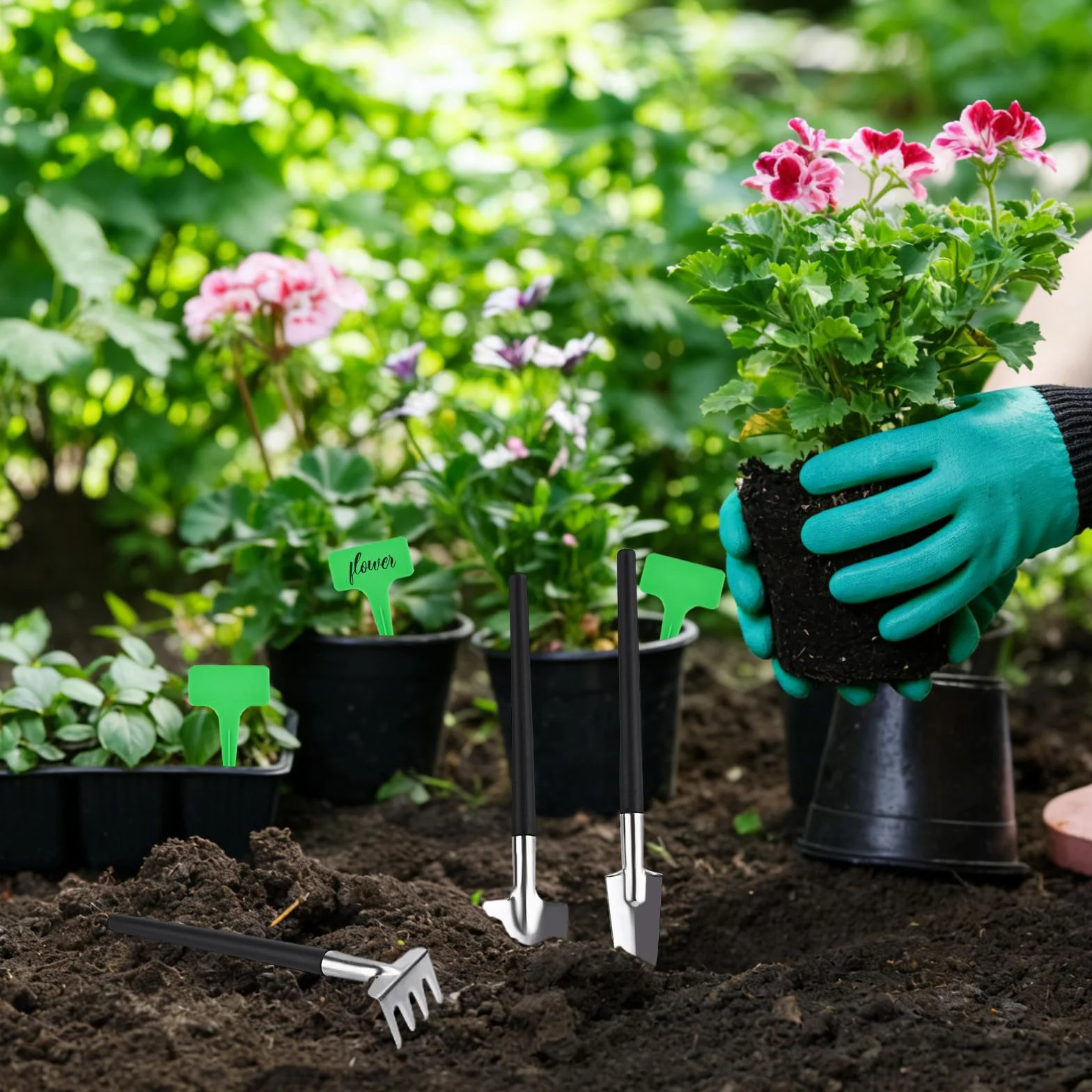 Zestaw Narzędzi do Bonsai, 28-częściowy Zestaw Ogrodowy z Nożycami, Sekatorem, Pęsetą i Rękawicami – Profesjonalne Narzędzia do Pielęgnacji Roślin, Przesadzania, Sukulentów i Ogrodu