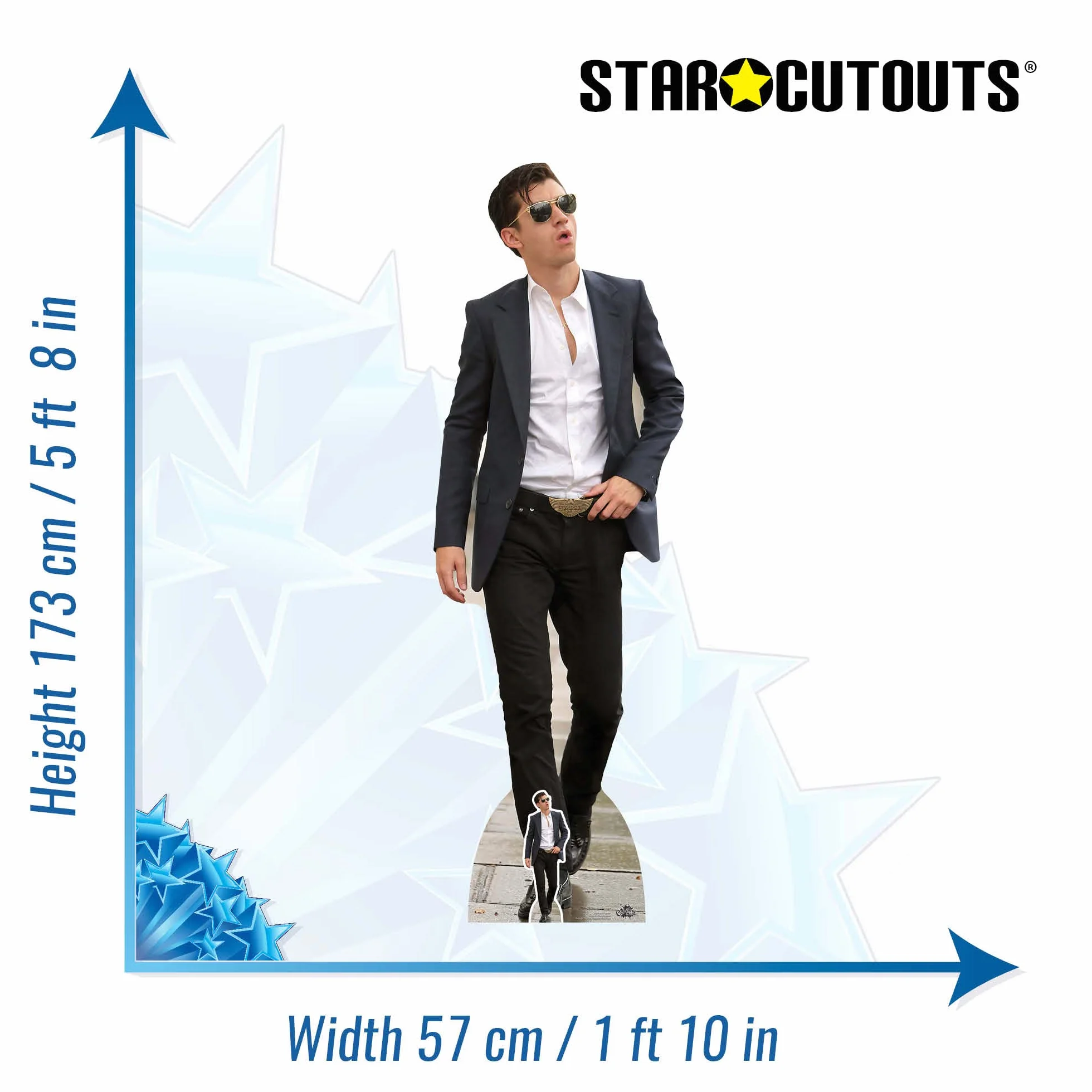 STAR CUTOUTS CS945 Alex Turner Lifesize kartonowe wycięcie z bezpłatnym mini, regularne