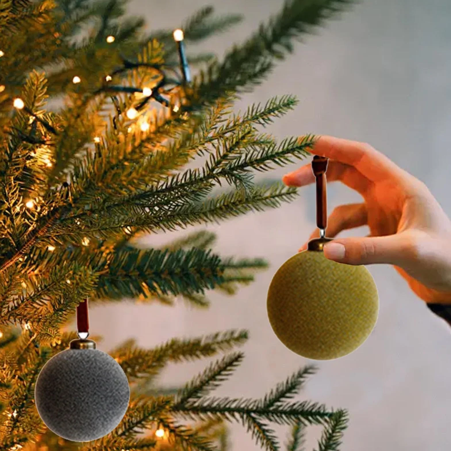 Flocked Ball Ornament, aksamitne ozdoby świąteczne, świąteczne kule, kreatywne ozdoby świąteczne, 3,15 cala płaskie, aksamitne, kreatywne błyszczące błyszczące ozdoby świąteczne do wystroju domu