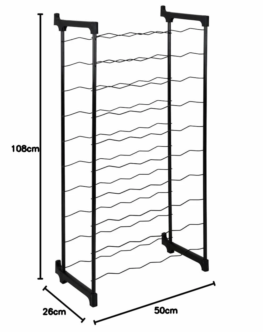 Metaltex Barbera stojak na wino 50 x 26 x 108 cm czarny