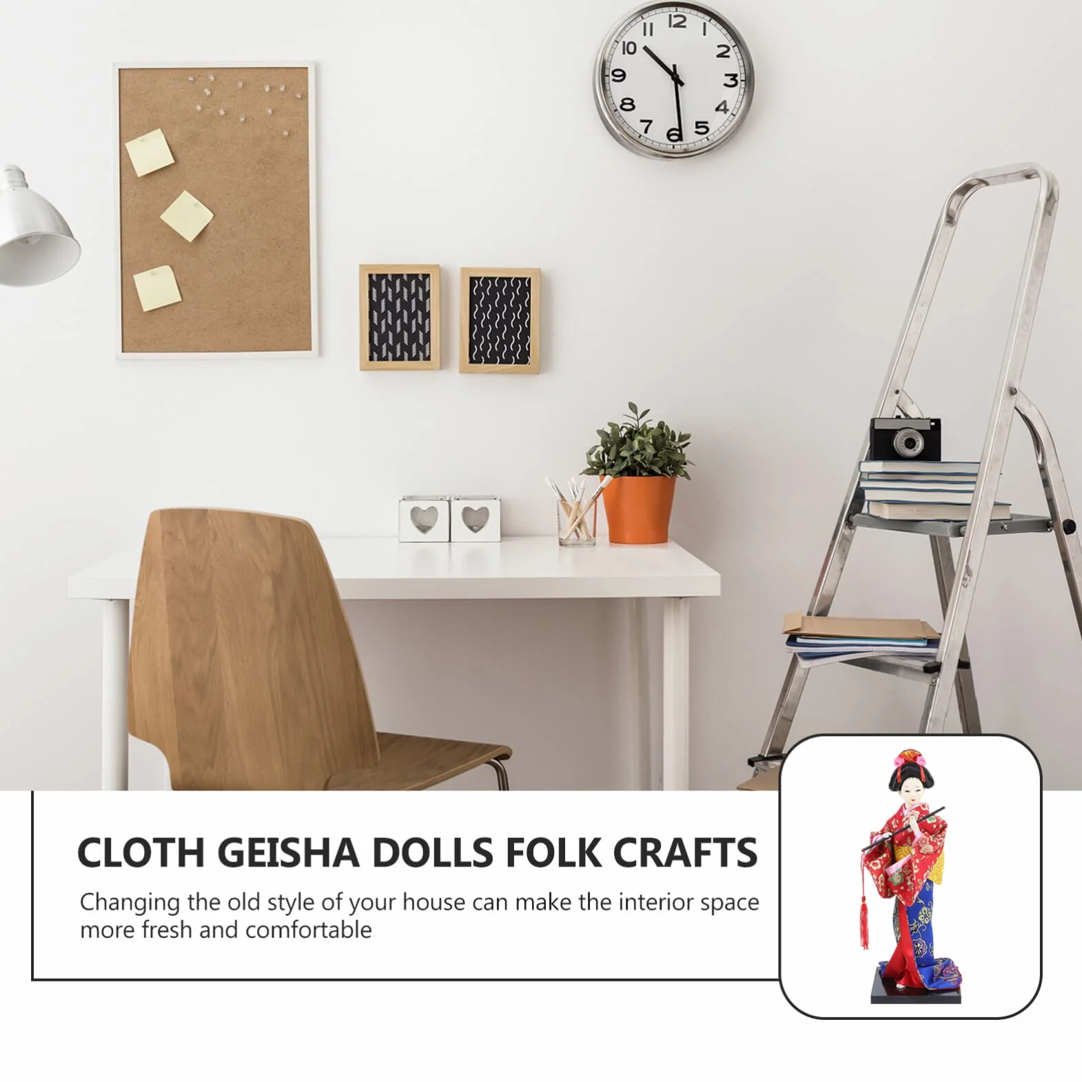 BESTonZON Japońskie figurki gejszy, tradycyjna lalka gejsza, dekoracja, kimono, azjatycka, gejsza, przedmiot kolekcjonerski, dekoracja stołu do salonu, sypialni, domu, biura, sushi, baru, dekoracji