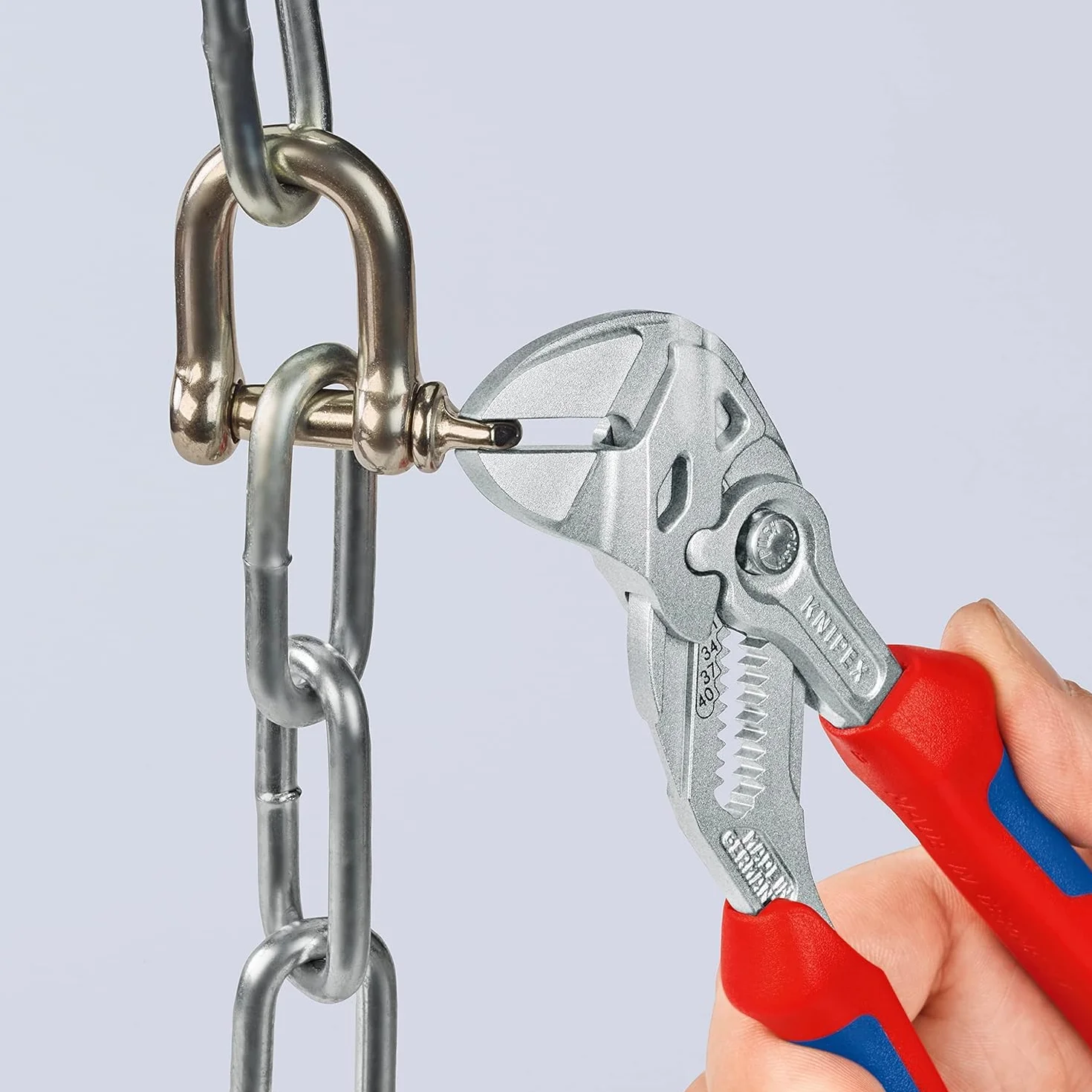KNIPEX Szczypce-klucz szczypce i klucz w jednym narzędziu chromowany z osłonkami wielokomponentowymi 180 mm, 86 05 180
