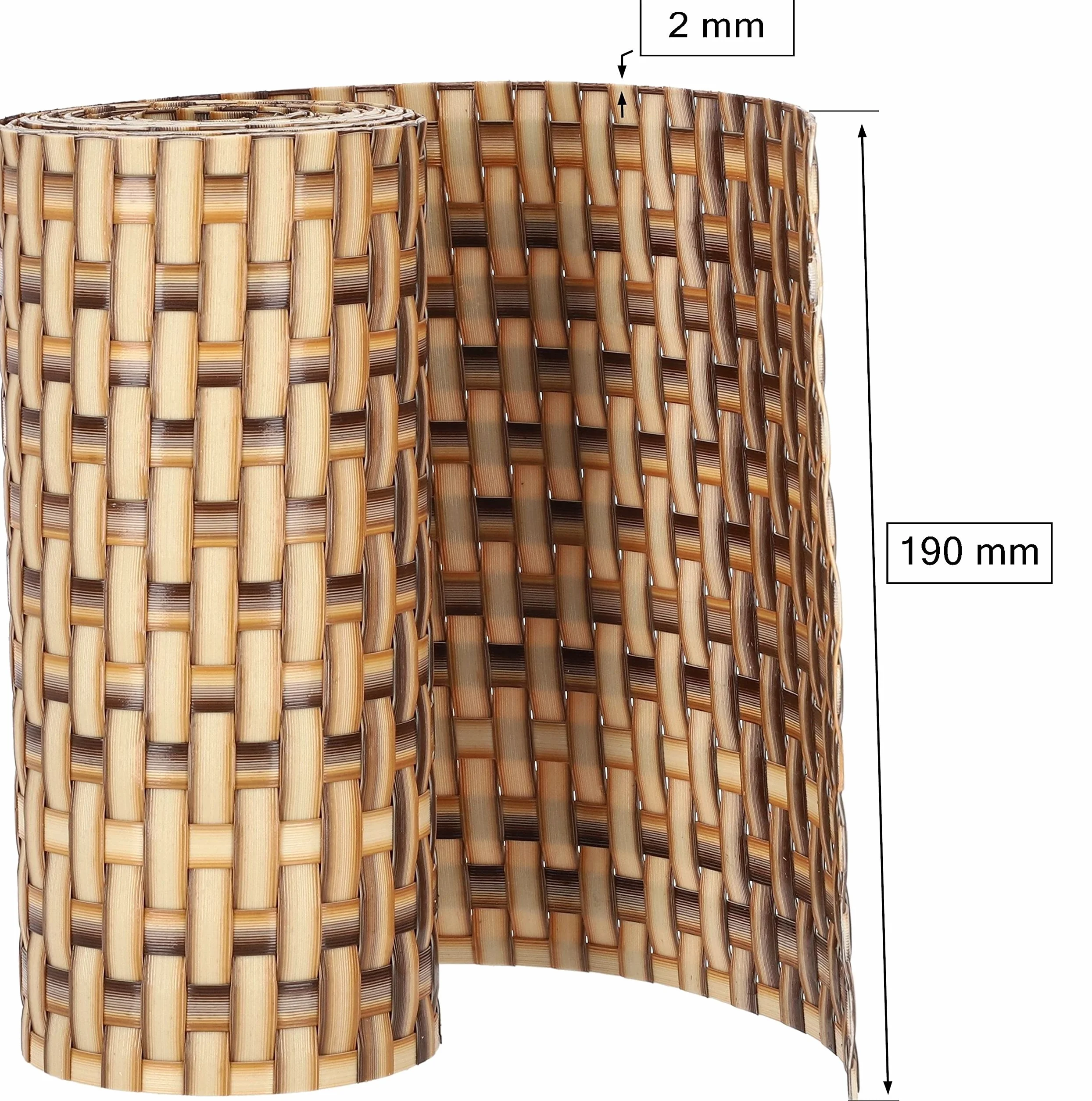 KOTARBAU® Solidna taśma maskująca z polirattanu, do ogrodu i na balkon, 19 cm x 255 cm, biodegradowalna, wiele kolorów, trwała estetyka, najwyższa jakość