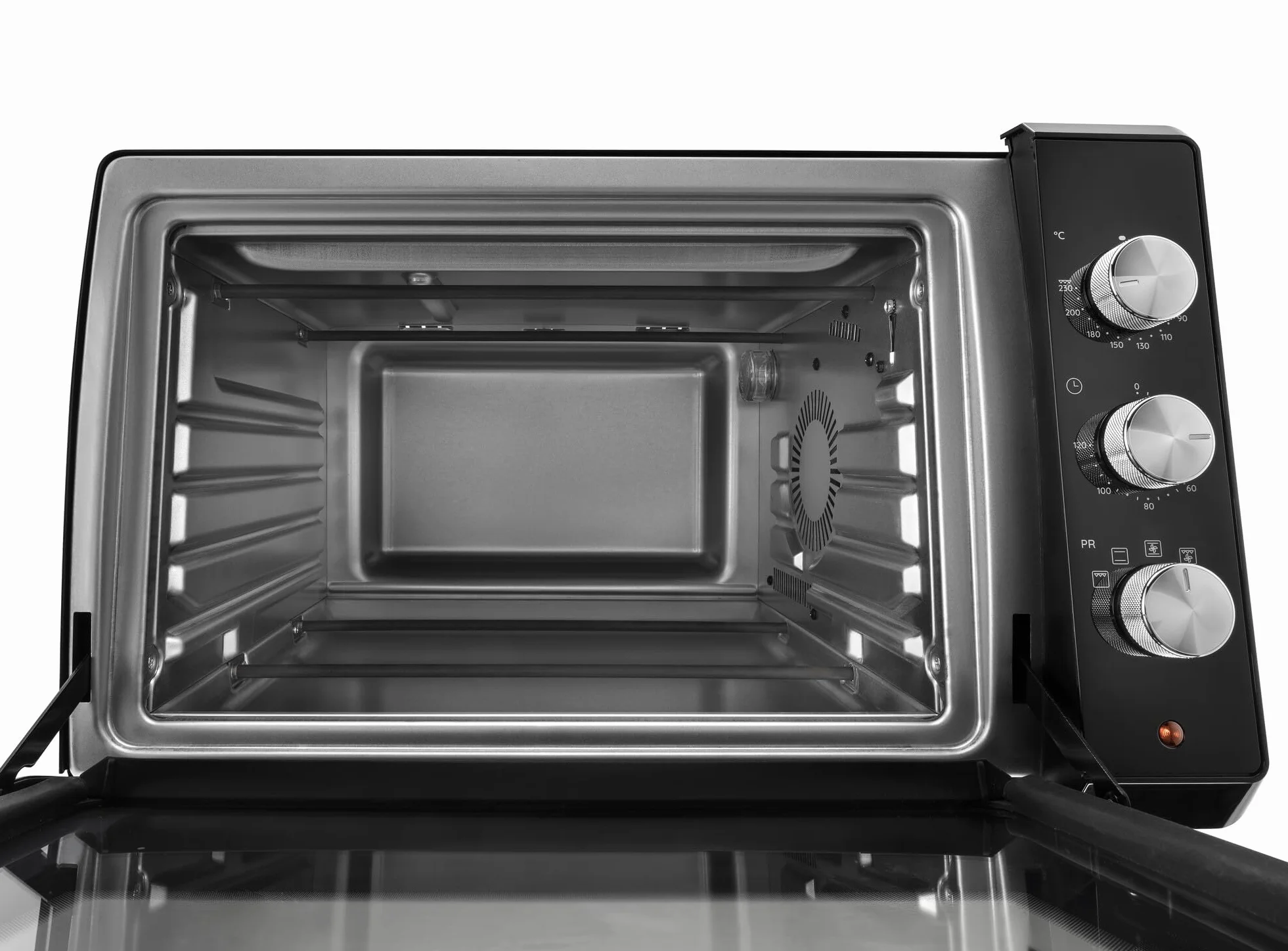De'Longhi Piec szefa kuchni EO34302 Wentylowany piekarnik elektryczny z 5 poziomami gotowania, podwójne szklane drzwi, temperatura 80-230°C, 120 cali, w zestawie blacha do pieczenia i grill, pojemność