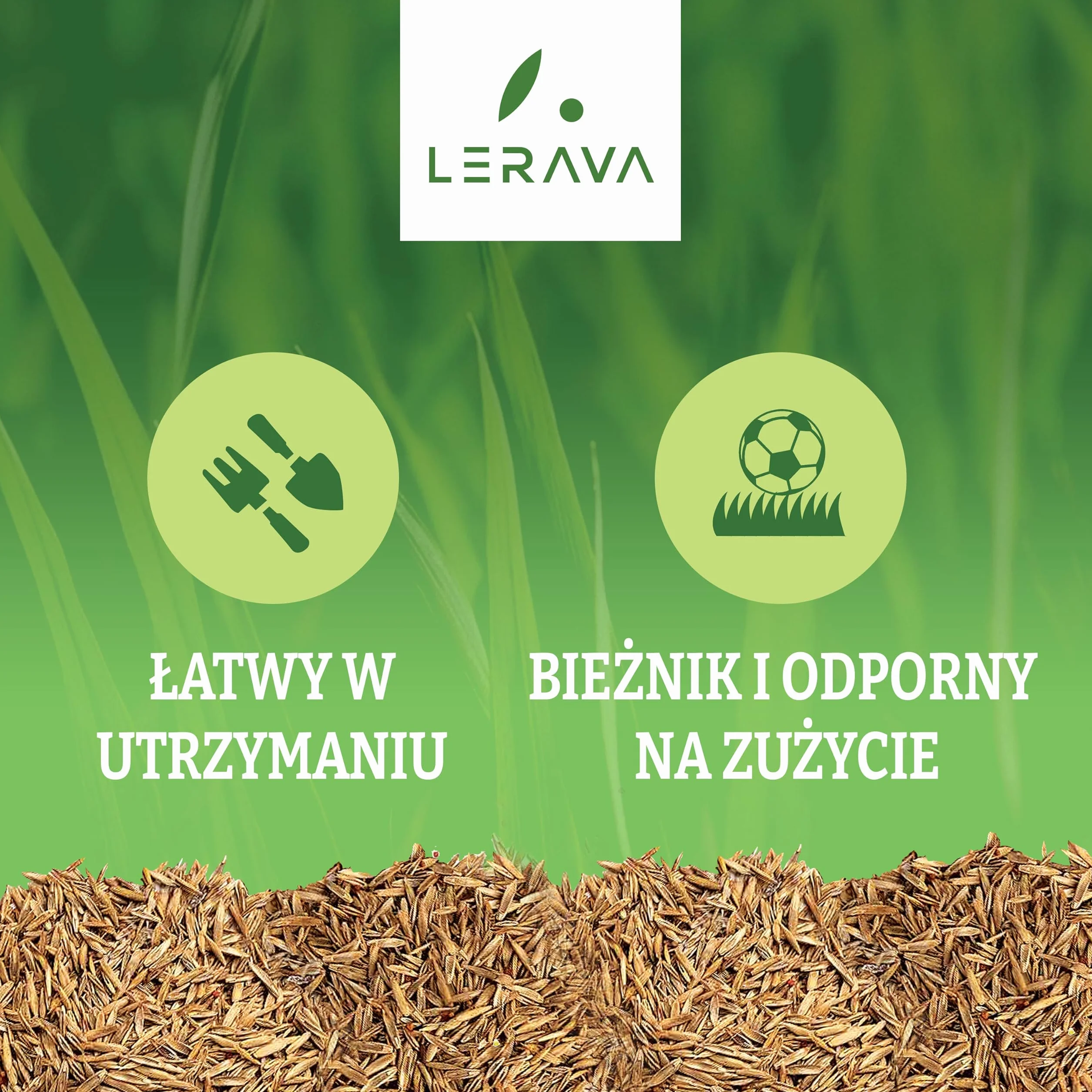 LERAVA Champion Nasiona Trawy odporne na suszę 30m² - trawnik o niskim zapotrzebowaniu na wodę - wytrzymały na deptanie - odpowiedni do wszystkich rodzajów gleby