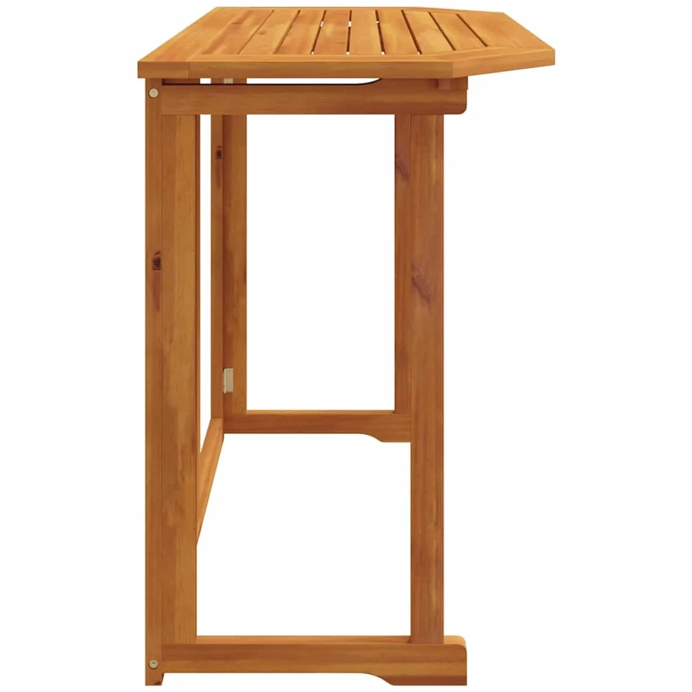 vidaXL Stół bistro z litego drewna akacjowego, trwały i odporny na warunki atmosferyczne, praktyczna składana konstrukcja, łatwy montaż, 90 x 50 x 75 cm