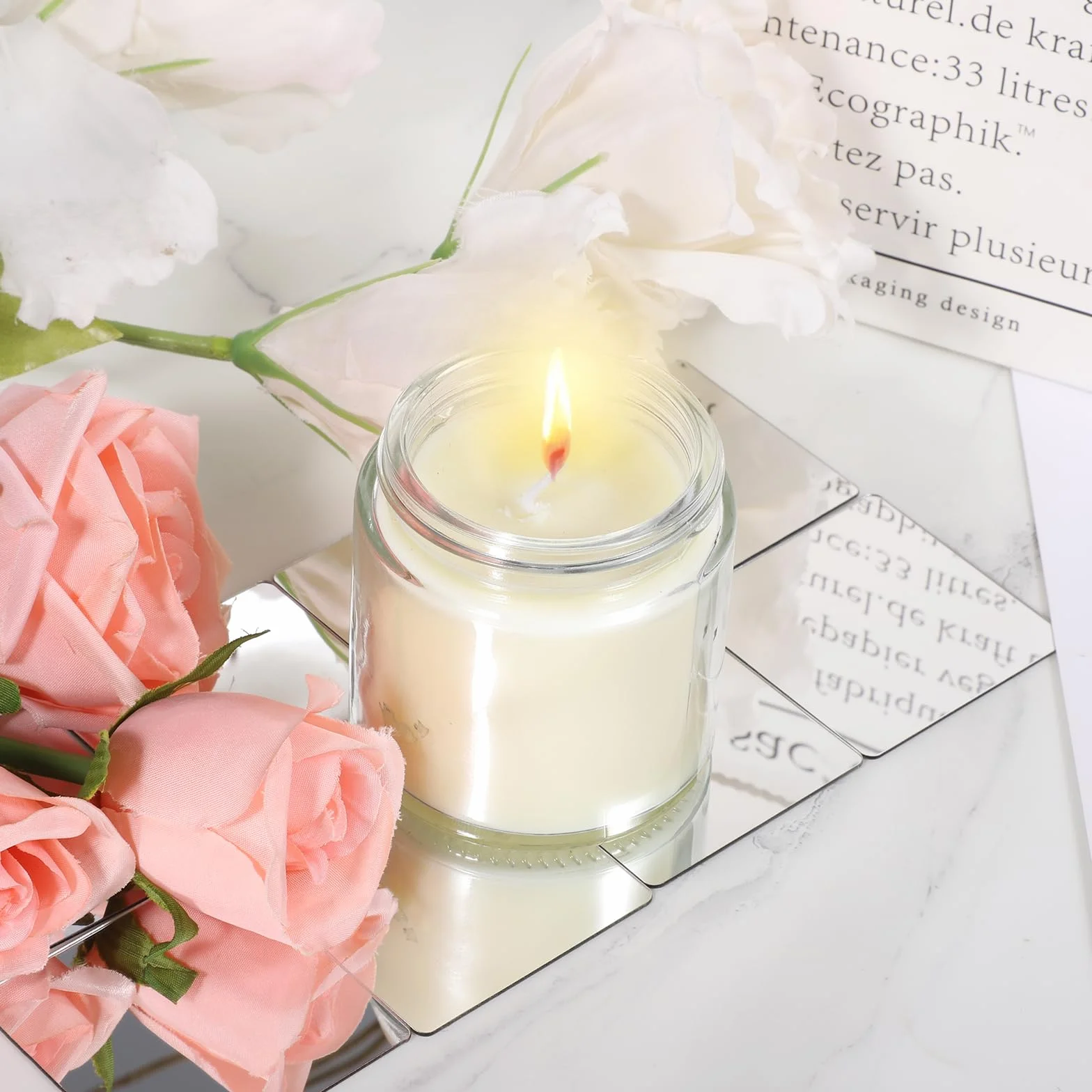 Akrylowe kwadratowe lustro w rozmiarze mini, 5 x 5 cm, samoprzylepne małe lustra do rękodzieła, akrylowe naklejki ścienne na ścianę i stół, projekty domowe DIY, dekoracje, artykuły artystyczne i
