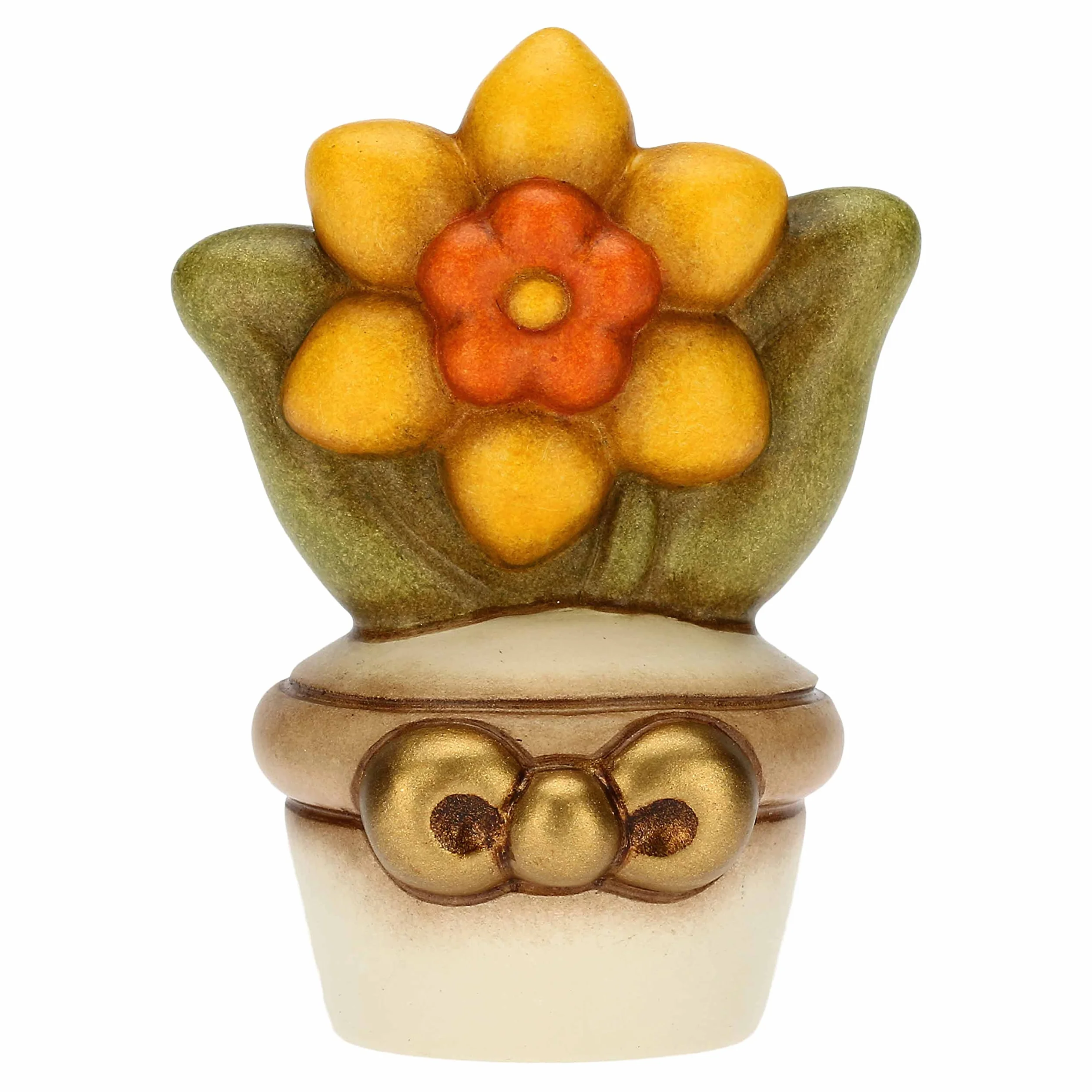 THUN - Słoik z żonkilem - ceramiczny - upominki na sprzyja - 4,7 x 3,5 x 6 cm h