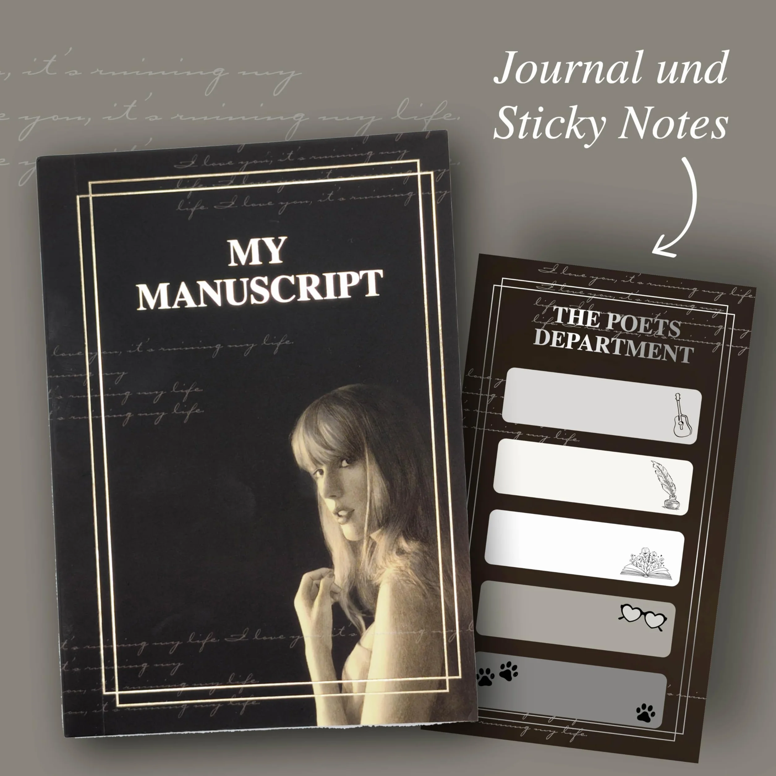 Das inoffizielle Taylor Swift Schreibset - Poets Department: Deko-Metalldose mit Journal, Stiften, Transferstickern, Büroklammern und mehr