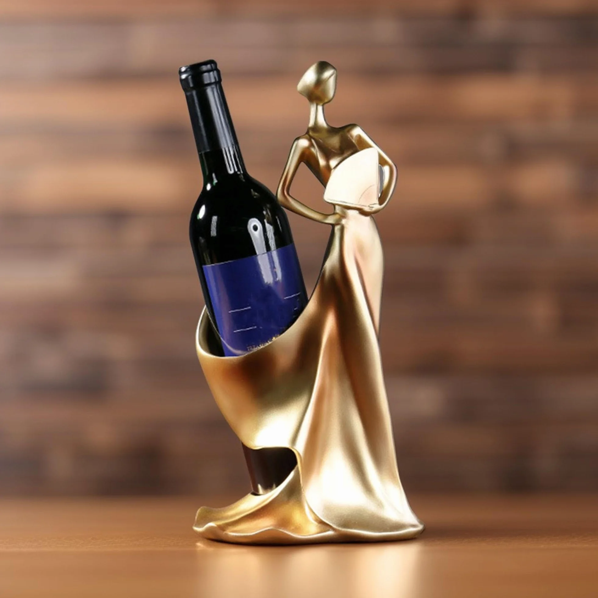 Stojak na wino pojedynczy uchwyt na butelkę na blat dekoracja wnętrz