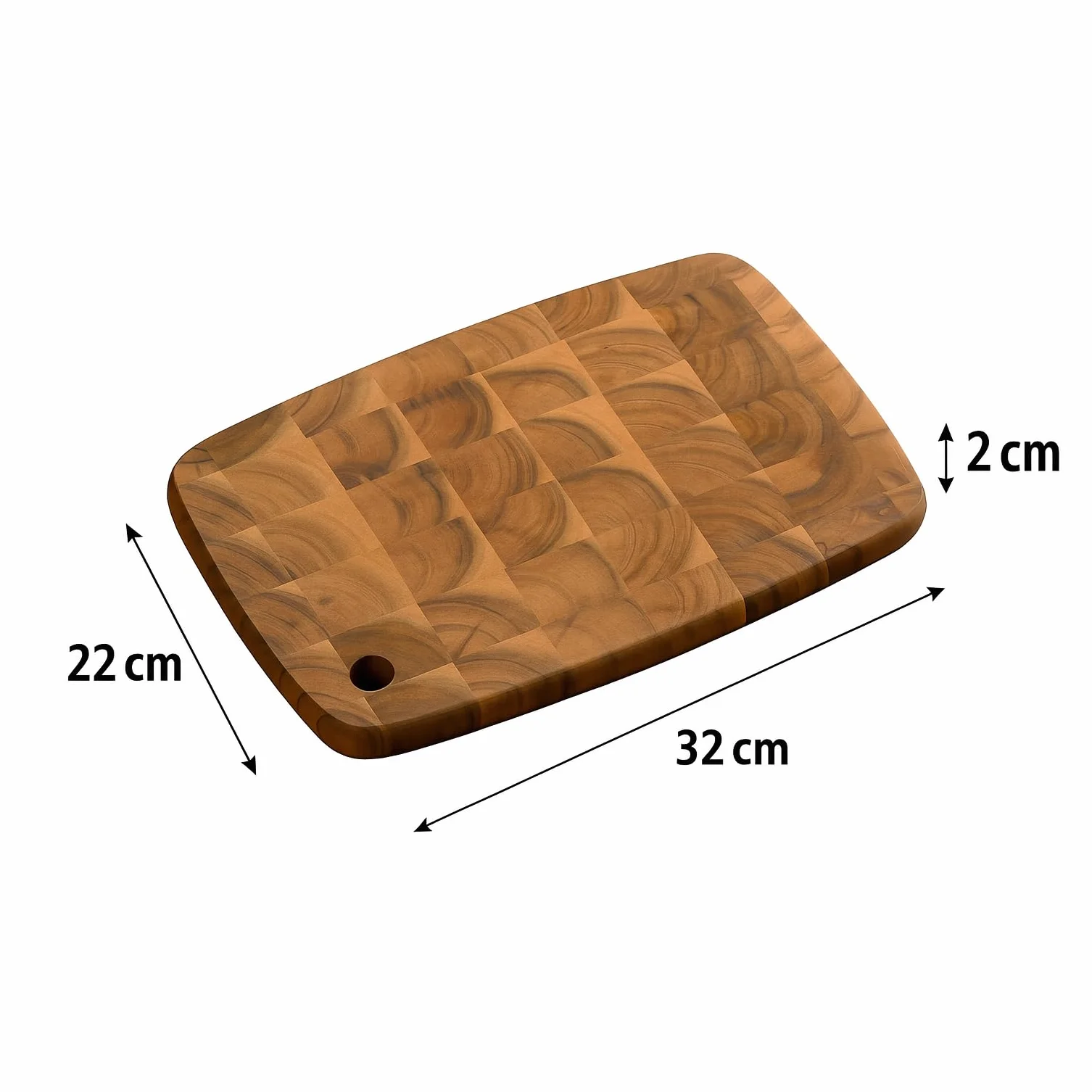 KESPER Deska do krojenia z drewna akacjowego 32 x 22 x 2 cm brązowa
