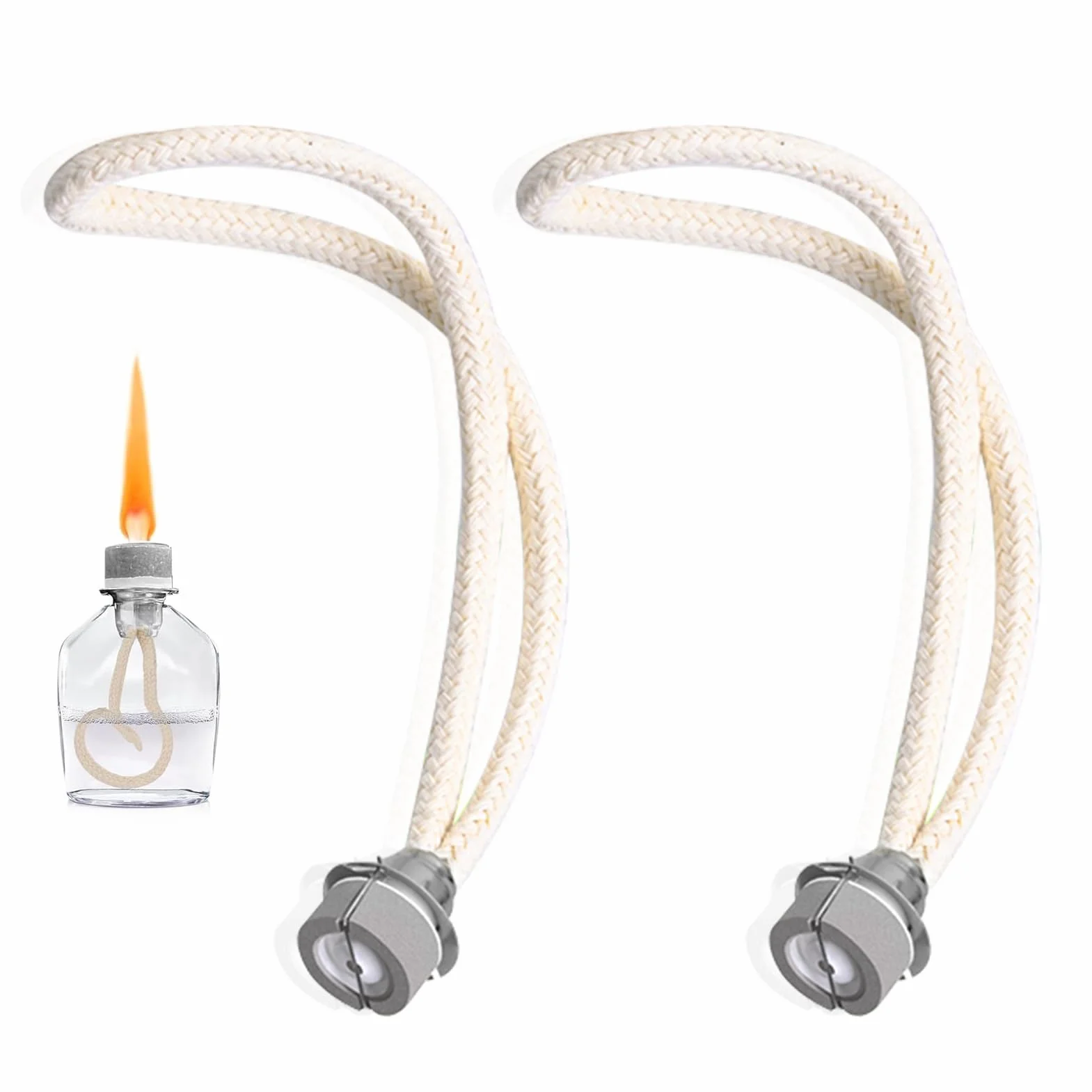 2 sztuki lampek palnika, knot katalizatora, knot do lampy olejowej zapachowej, knot do lampy katalitycznej aromatyki, do uniwersalnej wymiany (srebrny)
