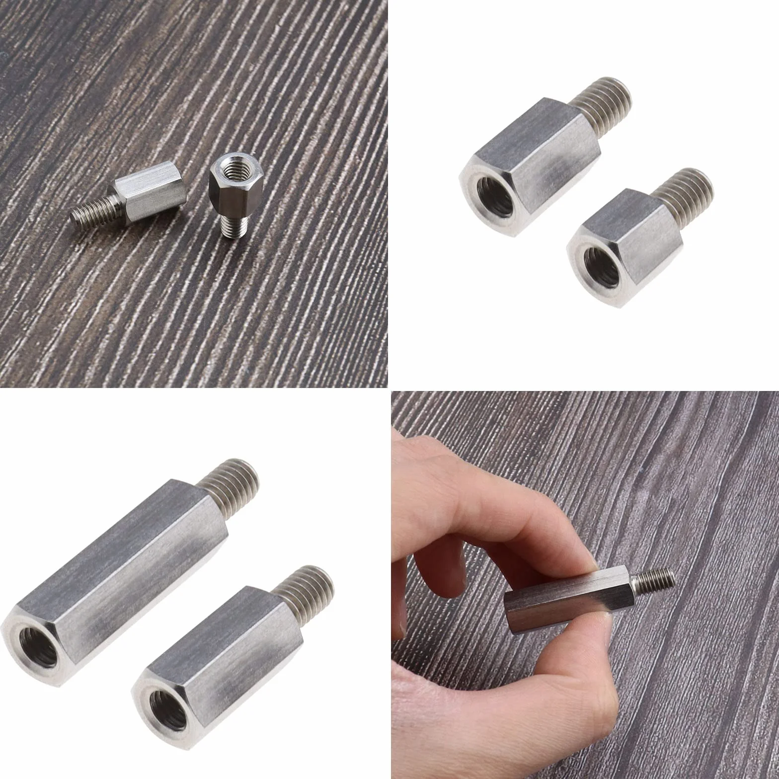 8 szt. pojedyncze wkręty sześciokątne wsporniki dystansowe męskie do żeńskie gwint 10 mm 15 mm 20 mm 30 mm M6 x M6 do łączników PCB sześciokątnych akcesoria sprzętowe stal nierdzewna
