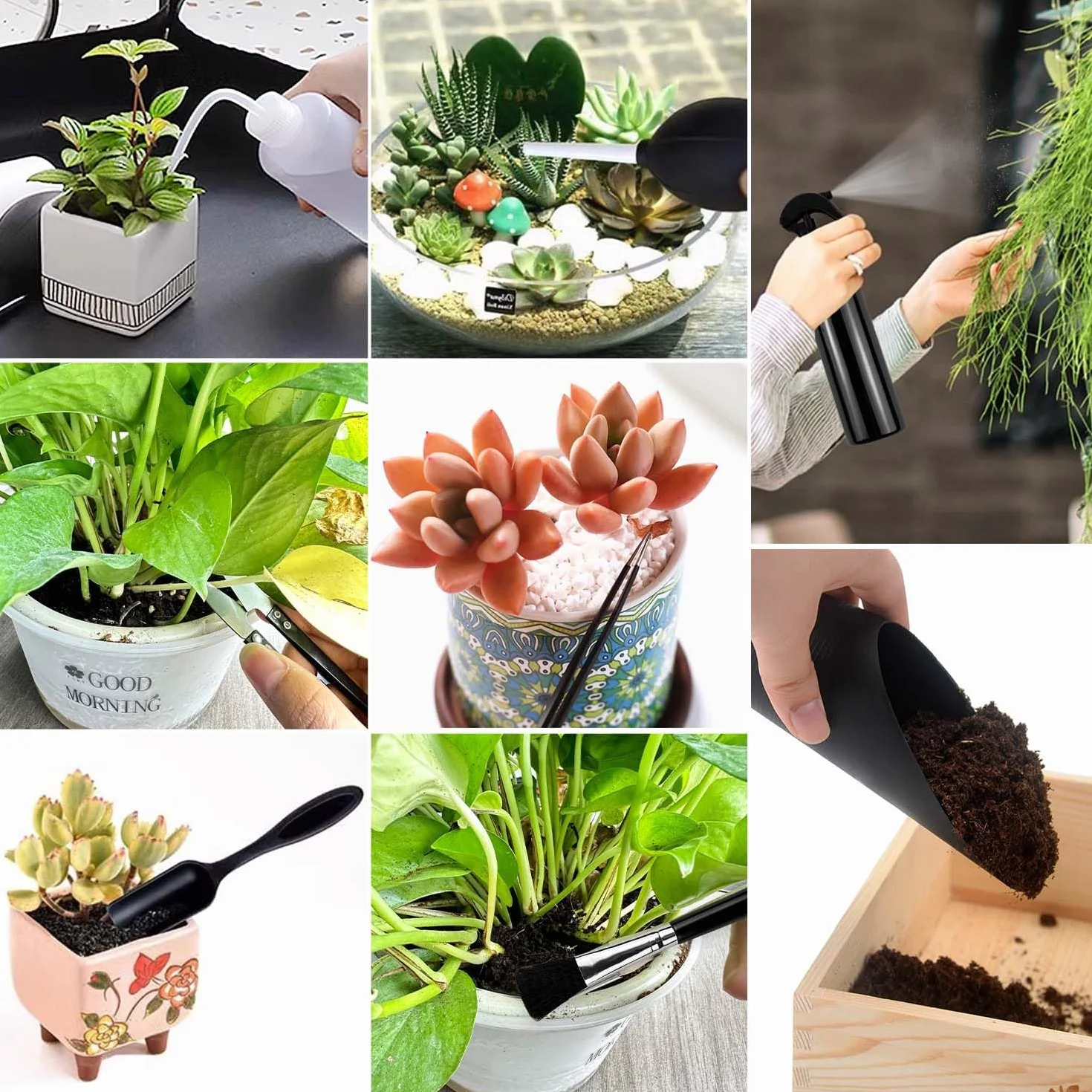 Zestaw Narzędzi Bonsai, Zestaw Startowy Bonsai, Zestaw Narzędzi Ogród, Mini Zestaw Narzędzi Ogród, Narzędzie Bonsai, Narzędzie do Sadzenia Wewnątrz i Profesjonalne Sadzenie Bonsai