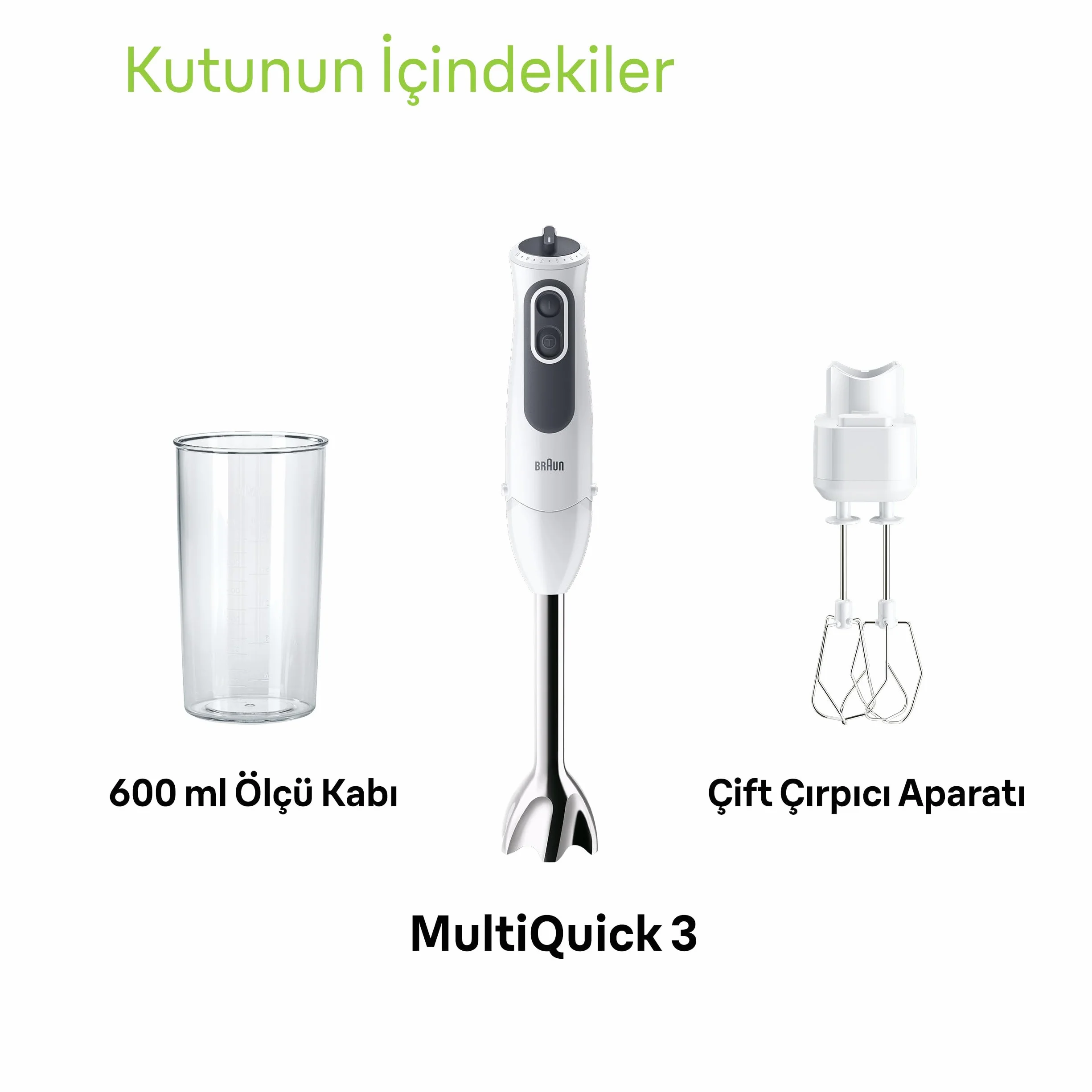 Braun Multiquick 7 Blender Ręczny, Czarny/Srebrny, 600 ml