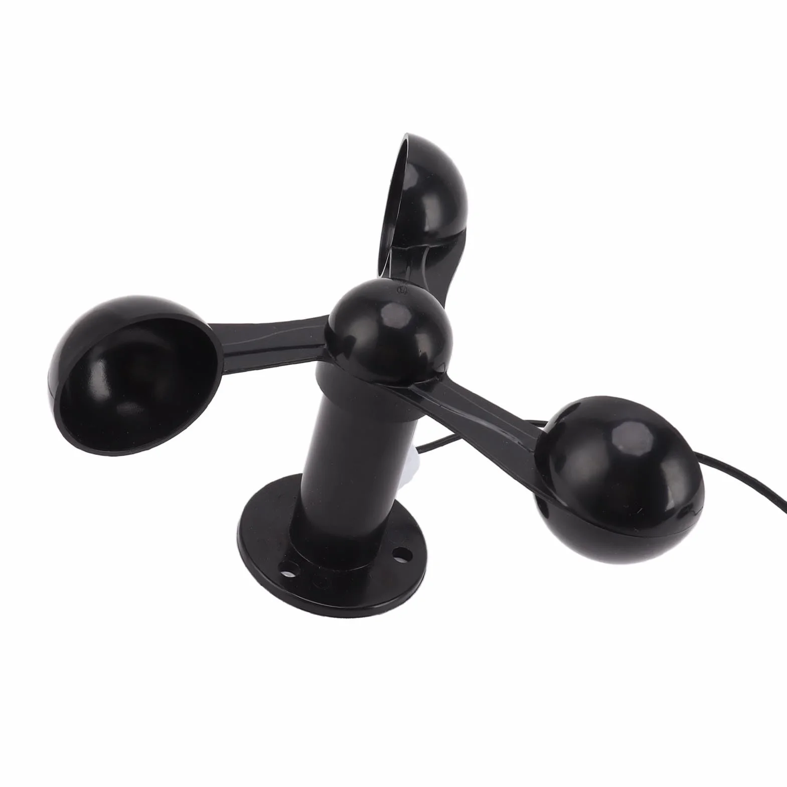 Czujnik Anemometru, Mierzy prędkość Wiatru, Zawiera Wodoodporny Kabel o Długości 8 M, Posiada Otwór Montażowy o średnicy 4 Cm, Konstrukcja Przeciwzakłóceniowa, Czujnik Prędkości