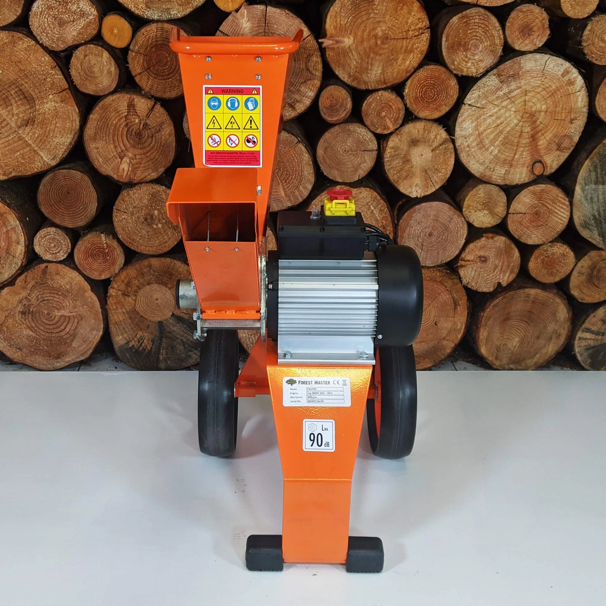 Forest Master FM4DDE Kompaktowy elektryczny rębak do drewna, Rozdrabniacz 2800 W, 4 szt, gałęzi, liście, drewno, rozdrabniacz ogrodowy, rozdrabniacz elektryczny