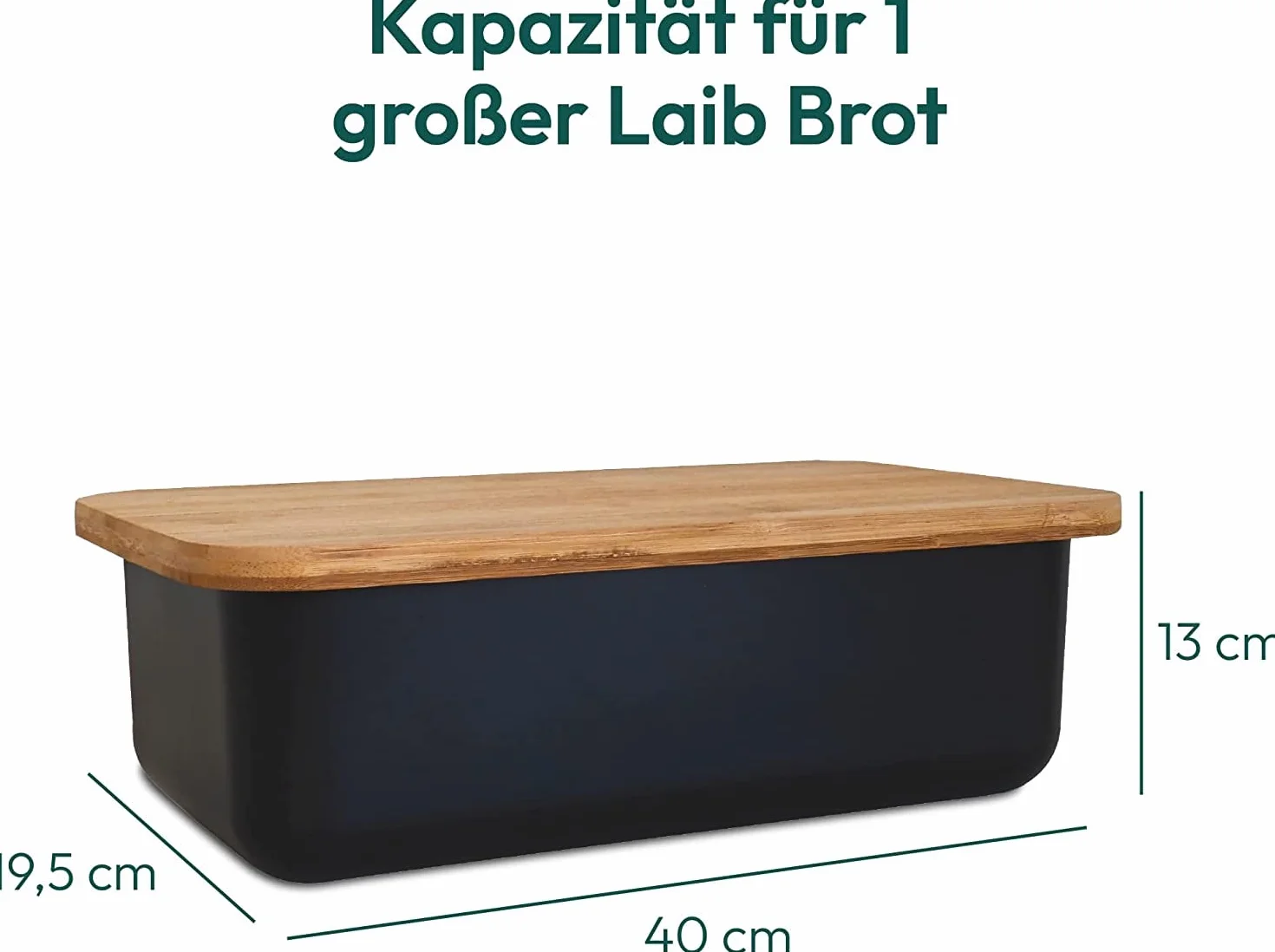 Gadgy Chlebak Bambusowy | Pojemnik na chleb z deską do krojenia i pokrywą wykonany z litego bambusa | Szczelny, aby utrzymać świeżość pieczywa | Wolny od BPA | Z antypoślizgowymi nóżkami