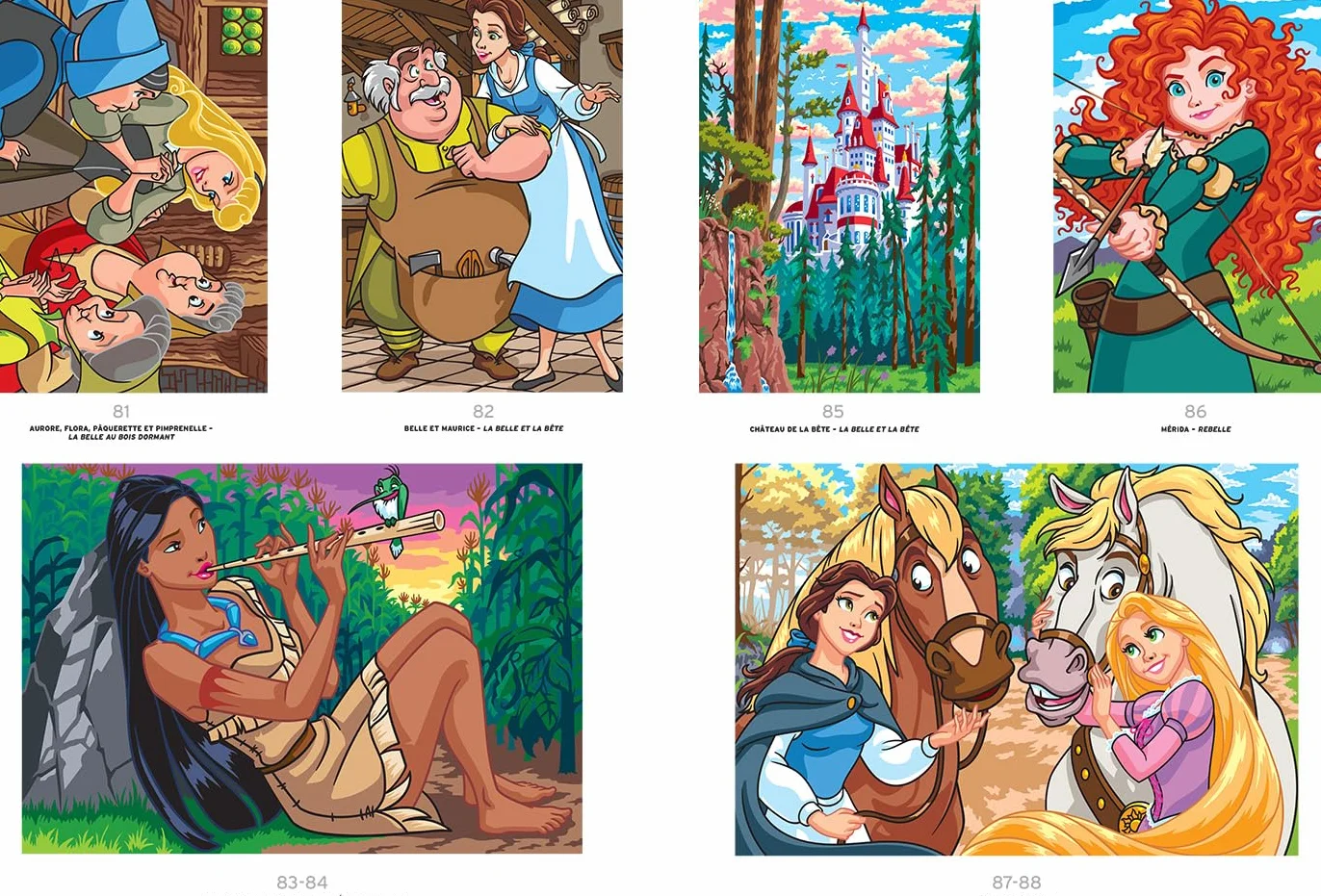 Coloriages mystères Disney - Princesses Tome 2: Colorie les chiffres et découvre l'image
