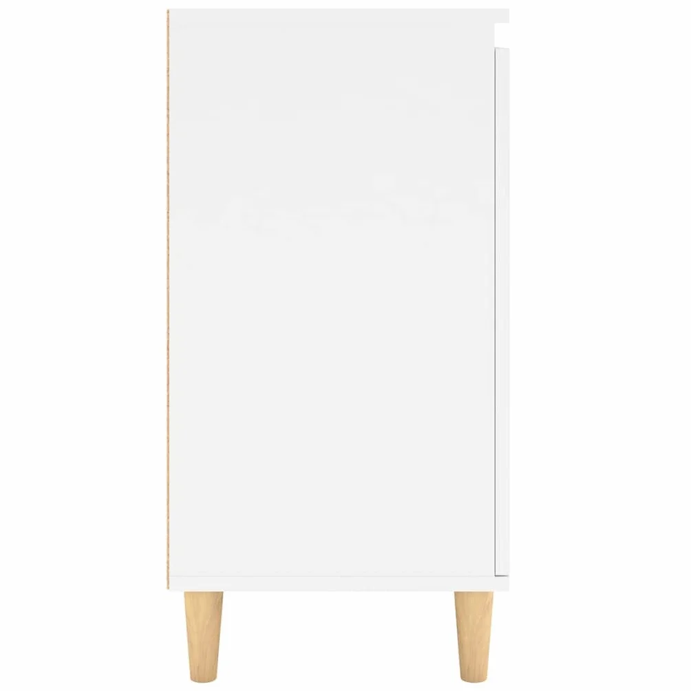 vidaXL Szafka z drewnianymi nóżkami, biała 60x35x70 cm