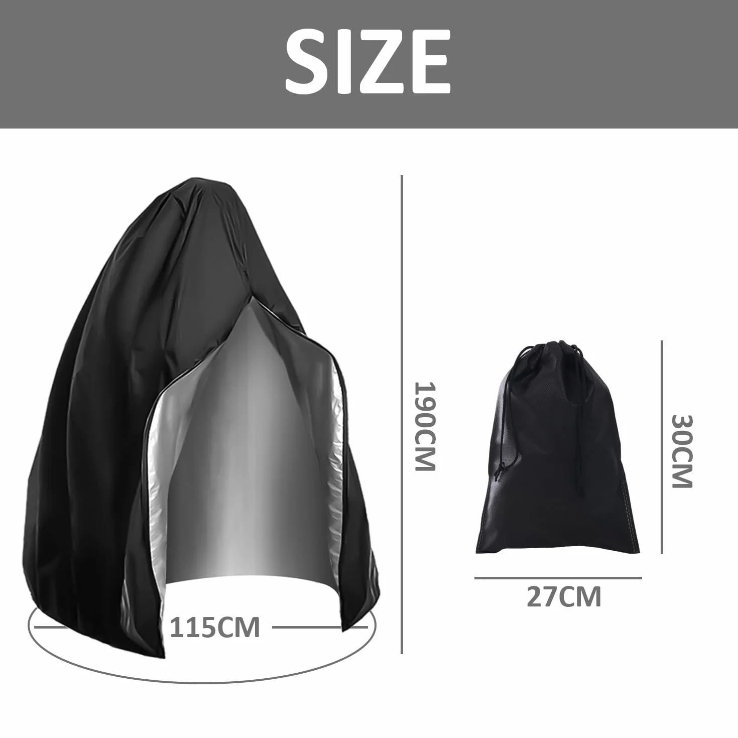1 czarny pokrowiec na krzesło 210D, 1 torba do przechowywania, wiszący pokrowiec na krzesło ogrodowe, Heavy Duty, wiszący, wodoszczelny pokrowiec na krzesło na huśtawkę outdoorową (190 x 115 cm