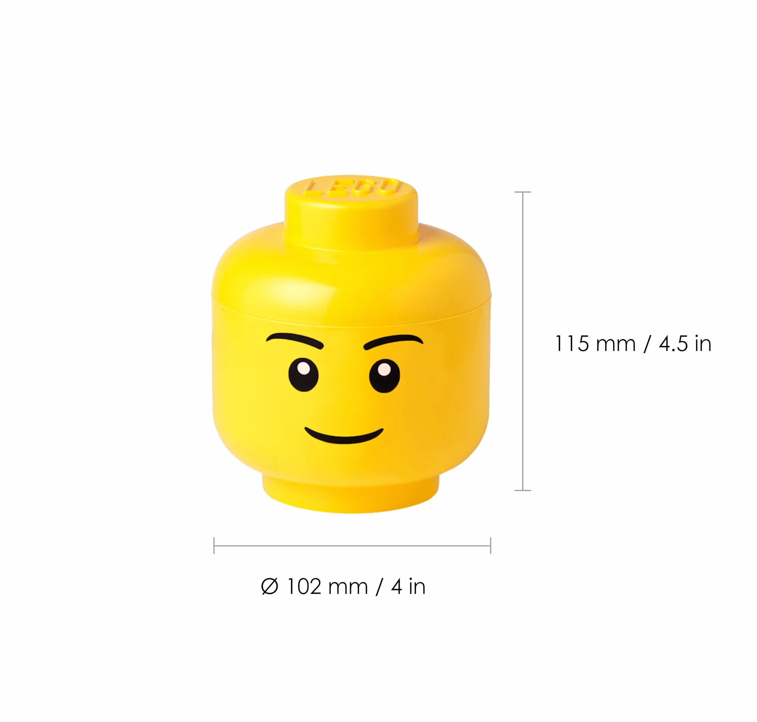 Room Copenhagen Lego Głowa do Przechowywania, Żółty, XS