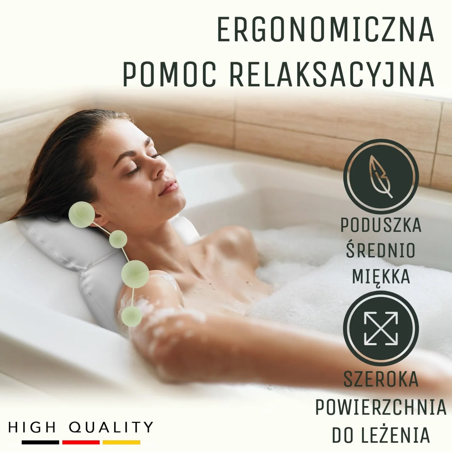 SilverRack Poduszka do wanny [biała] – prezenty dla kobiet i mężczyzn na Boże Narodzenie – poduszka pod kark do wanny – fajny zestaw upominkowy pomysły na kąpiel