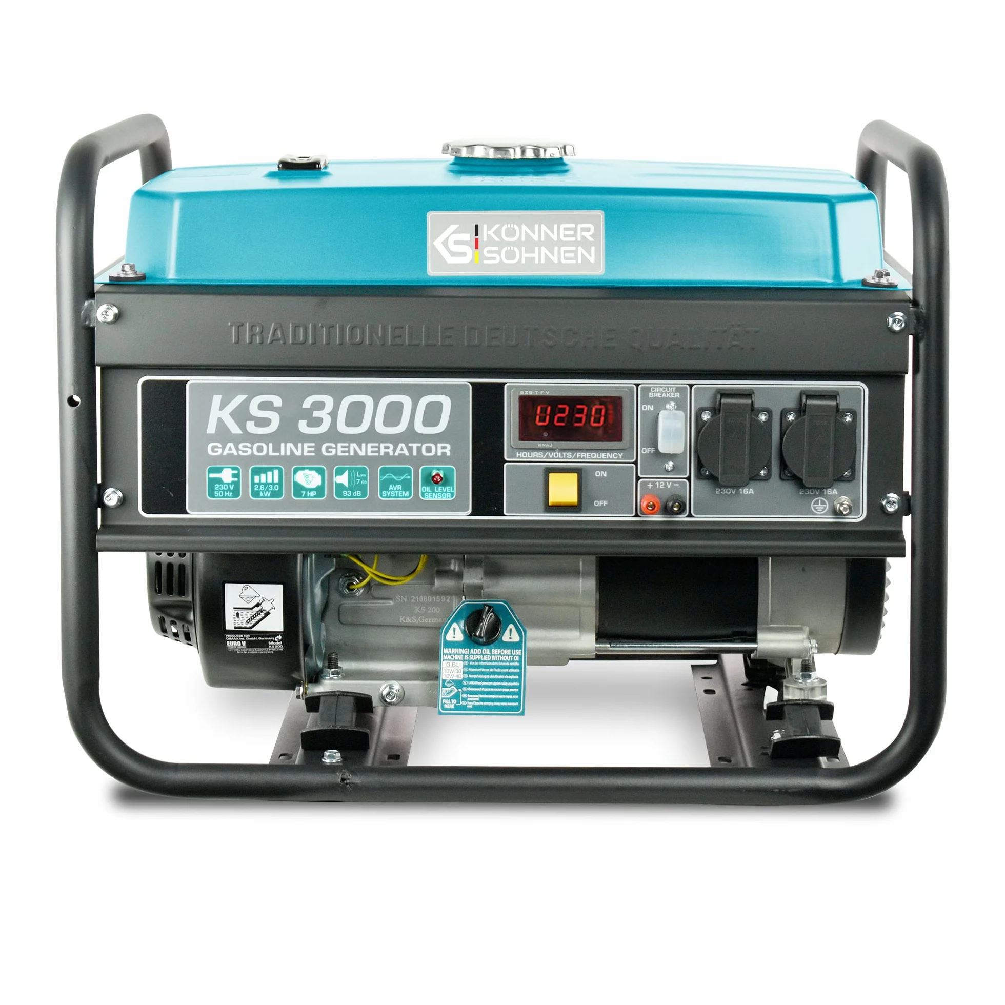 Agregat prądotwórczy Könner & Söhnen KS 3000 Generator benzyna 3000W 7kM 230V 16A