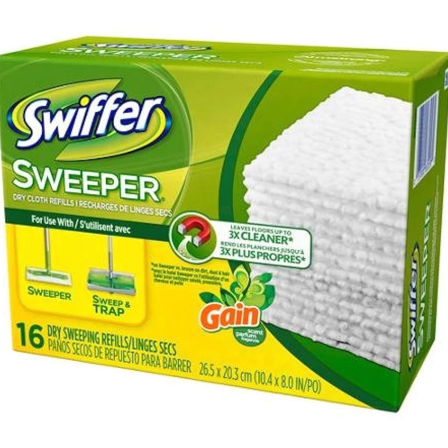 Swiffer Sweeper Gain Original Scent Dry Sweeping Cloths Refills, 16 arkuszy Swiffer