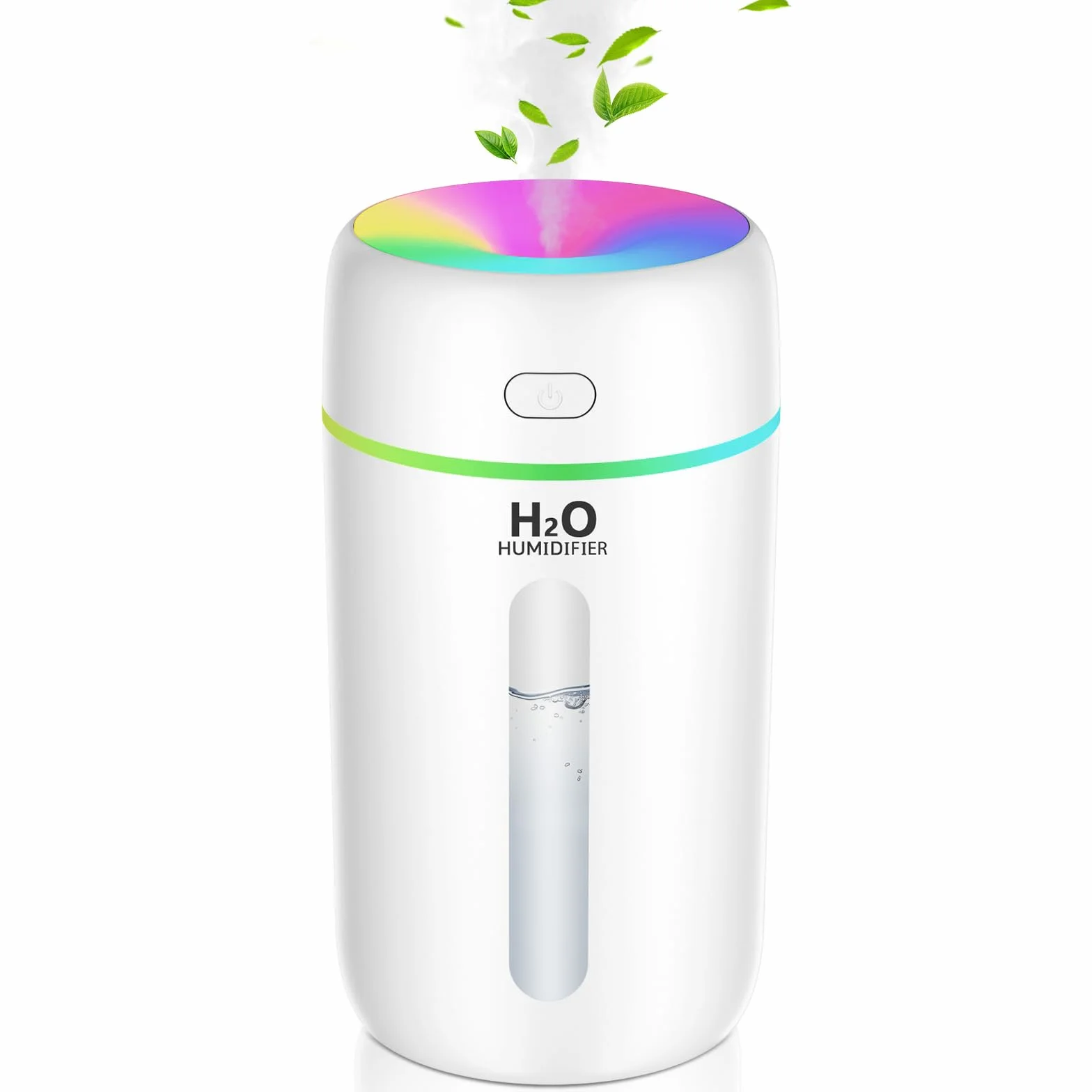 Kissleaf Mini nawilżacz powietrza 250 ml 7 kolorów światła 28 dB USB-C cichy