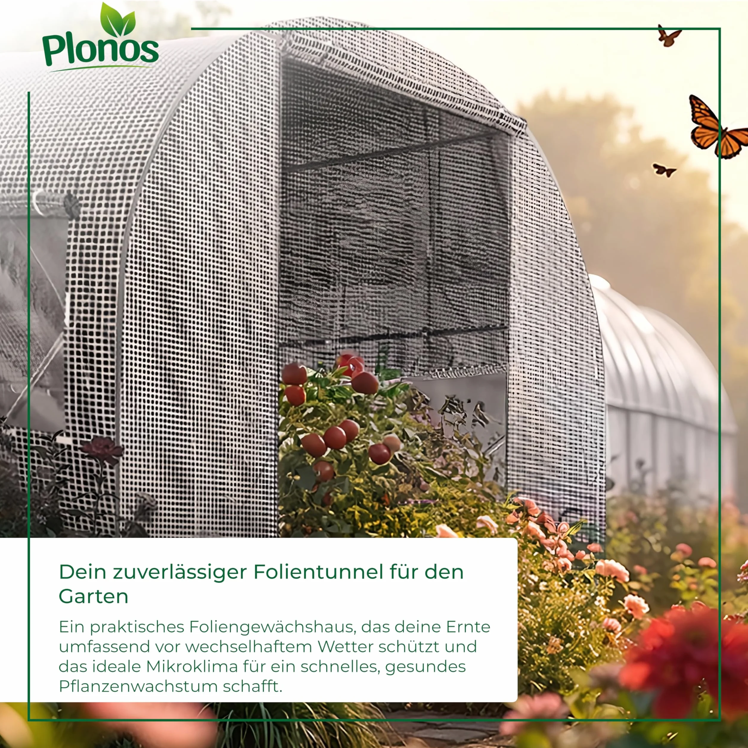 Szklarnia Foliowa Tunel Ogrodowy Stalowe Profile Okna Z Moskitierami 2 x 3,5 x 2 m 7m2 Biały