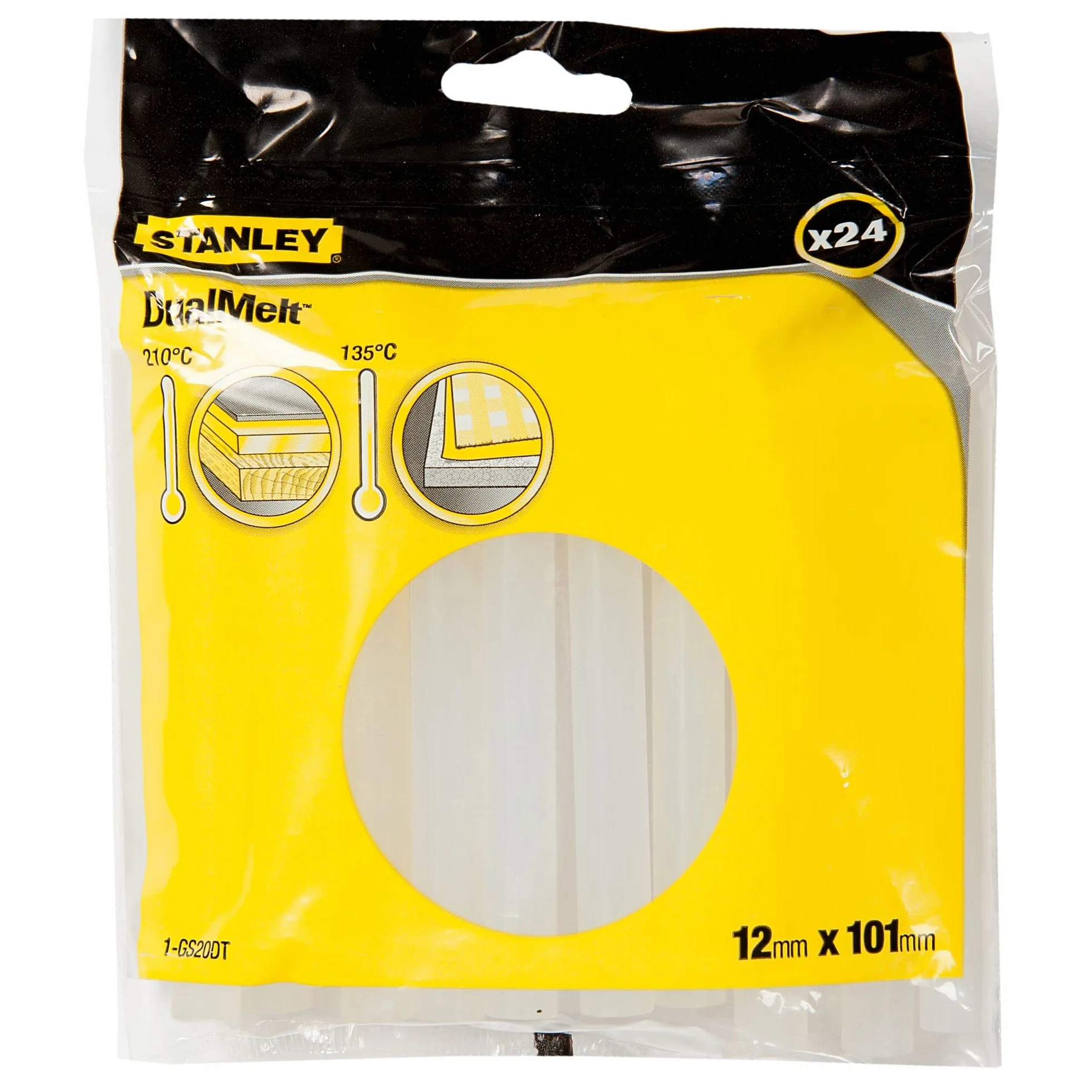 Stanley, Klej w sztyftach do pistoletów 12 mm (24 sztuki), 1-GS20DT