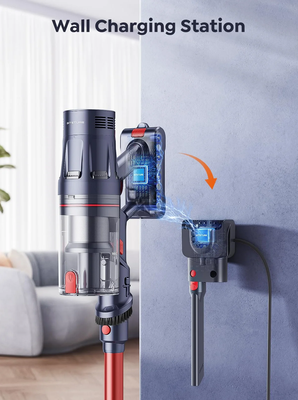 INTETURE Bezprzewodowy odkurzacz elektryczny 45 kPa 550 W 60 min