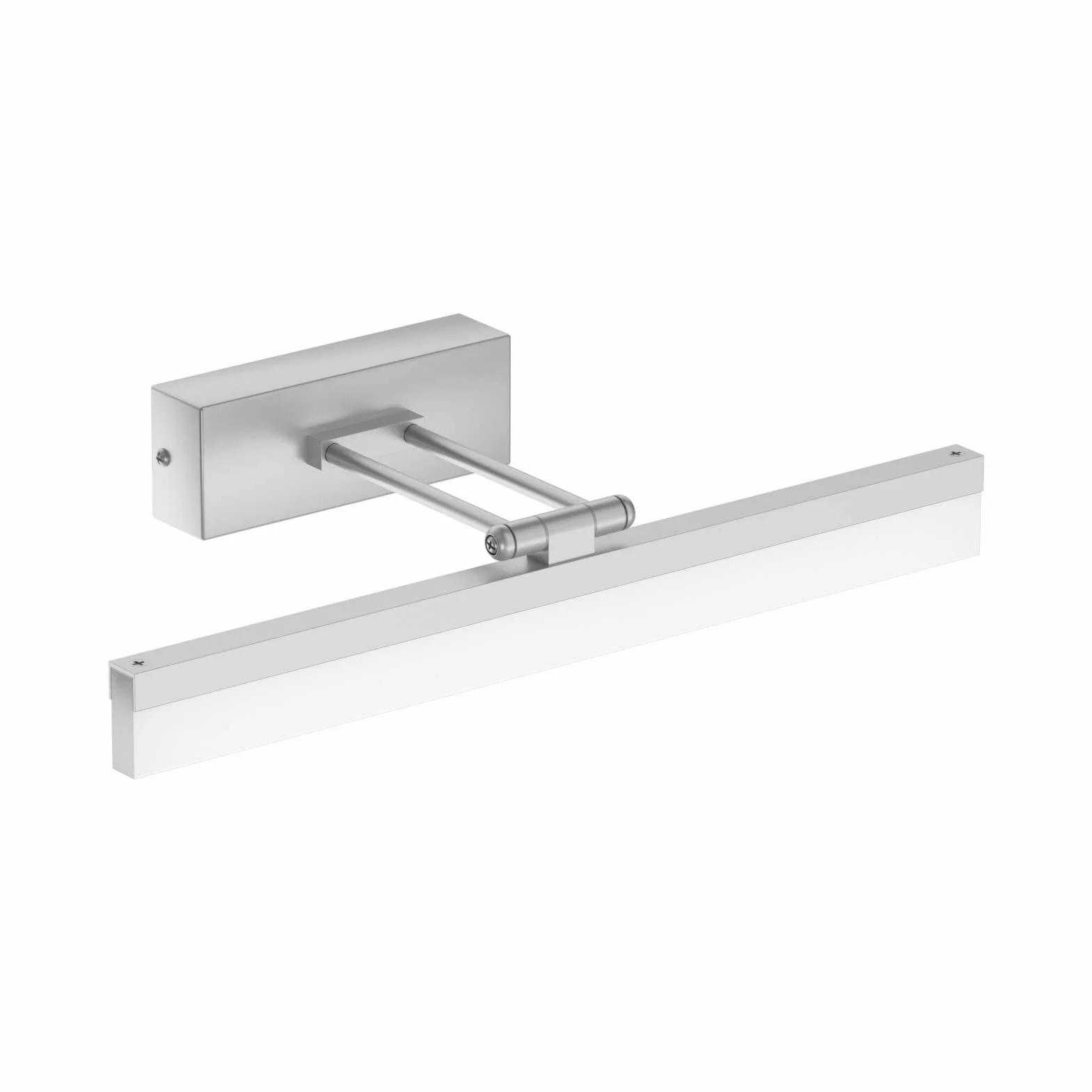 Klighten Lampa ścienna LED Łazienka 40 cm, światło lustro łazienkowe 9 W, nowoczesny, zimny biały 6000K kinkiet lustro łazienkowe, 180° obrotowy żelazny kinkiet ścienny, srebrny, 585 lumenów