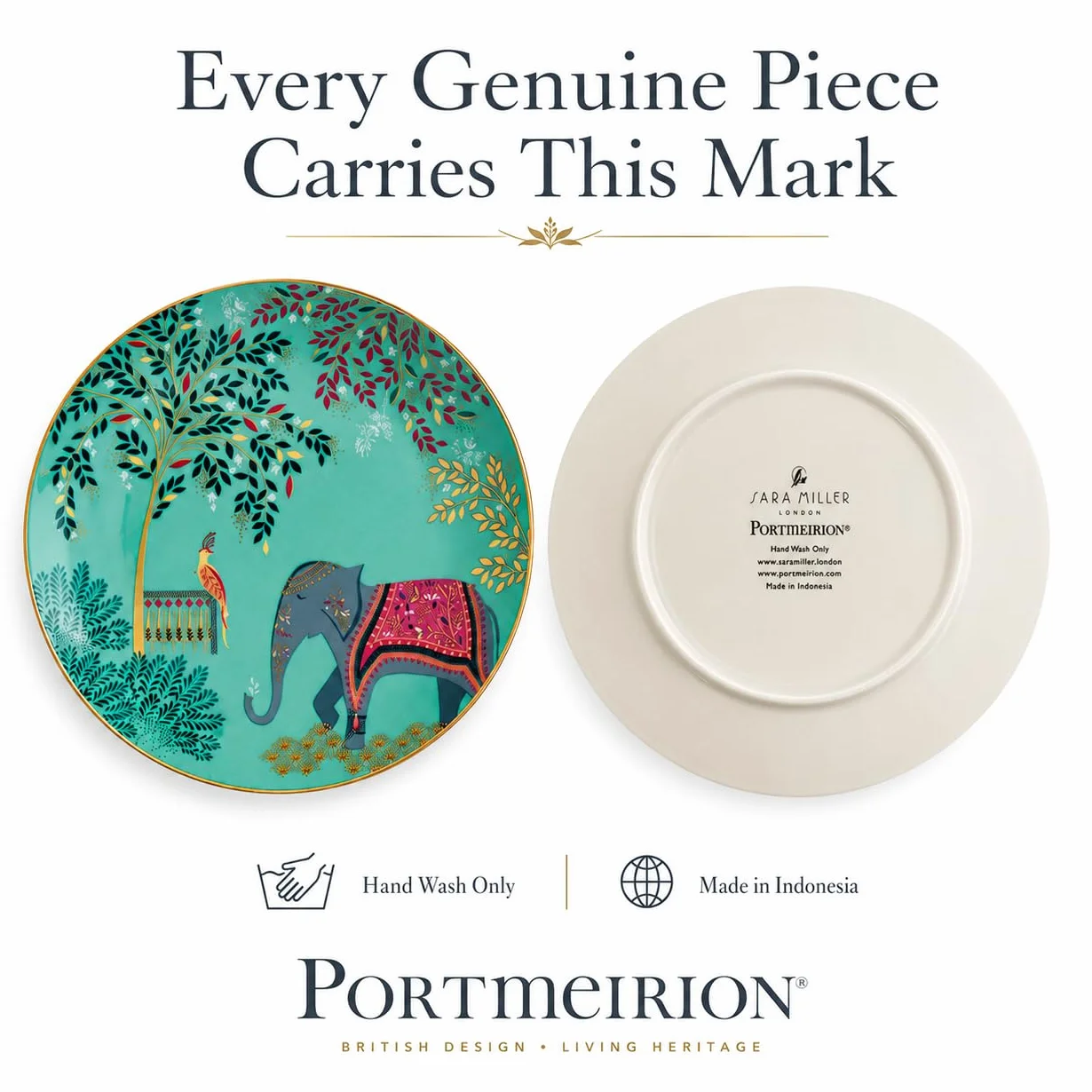 Portmeirion Home & Gifts Sara Miller zestaw 4 talerzy do ciasta, wielokolorowe