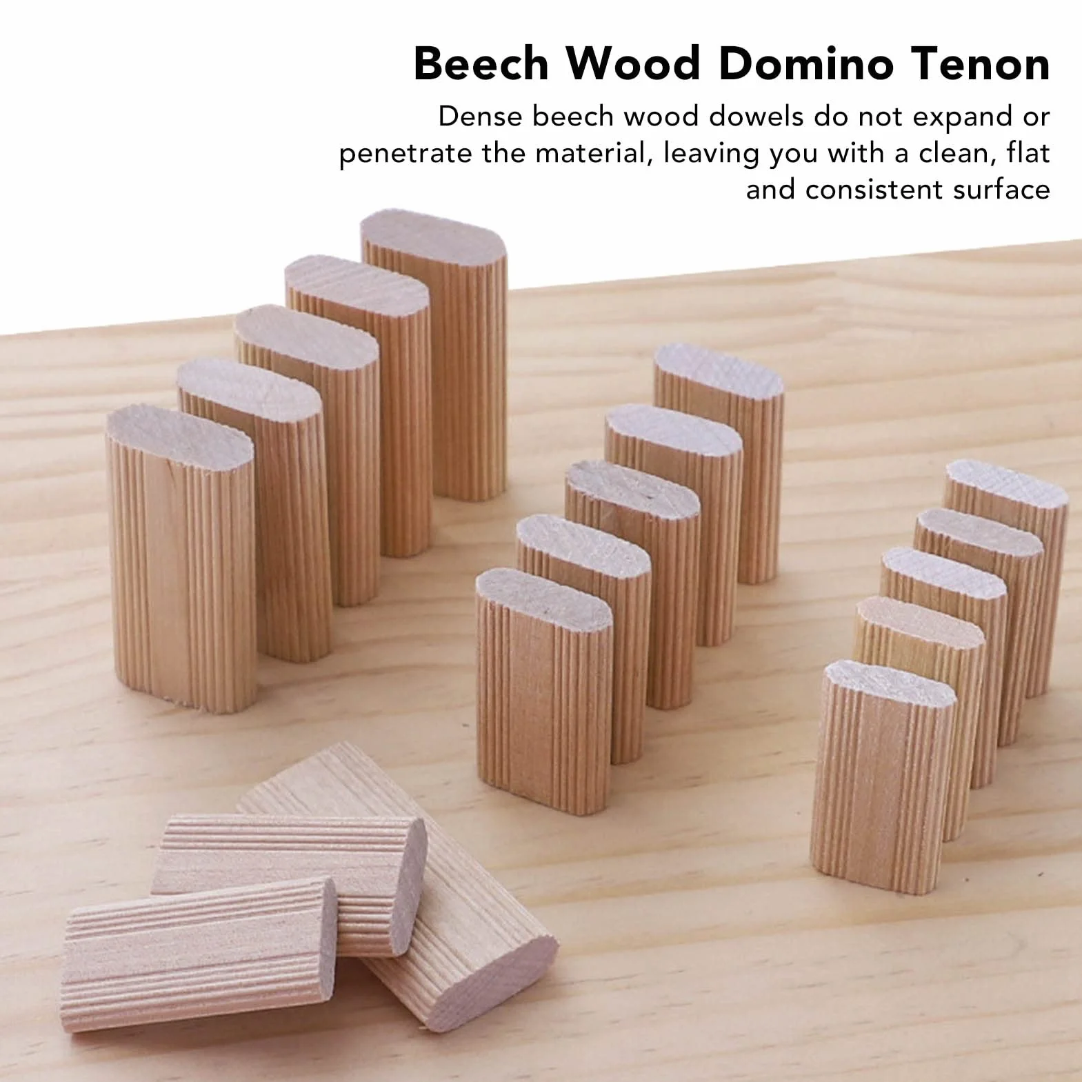 50 szt. Czop Domino, 6 X 40 Mm Luźne Czopki z Drewna Bukowego do Luźnych Czopów Systemy Stolarskie, Obróbka Drewna łączenie Mebli Crafting Obróbka Drewna, Korek Czopowy Domino