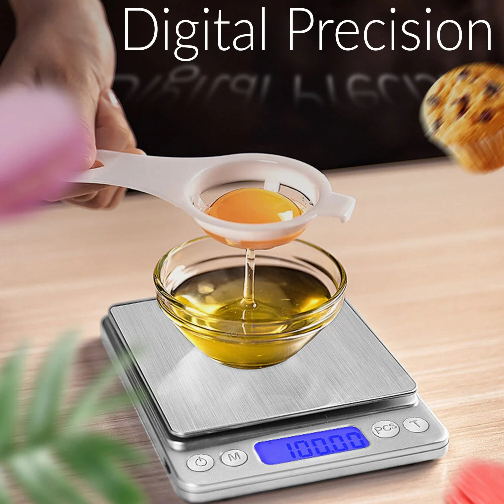 Retoo Cyfrowa Waga Kieszonkowa 200 g/0,01 g z Funkcją Tarowania i Wyświetlaczem LCD, Probiercza, Złota, do Monet, Tabletek, Biżuterii, Srebrna, Mini Kuchenna