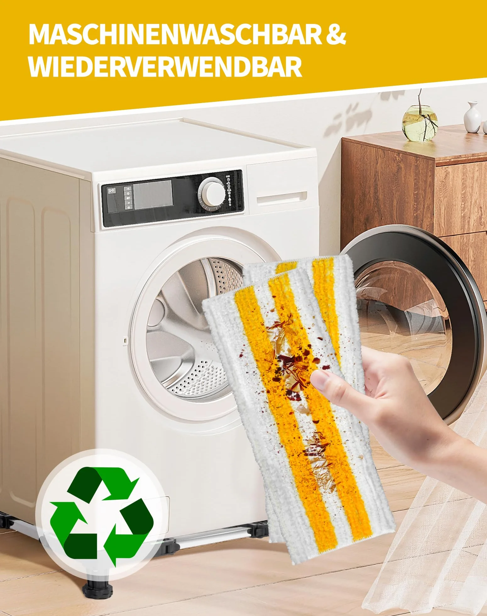 7 sztuk akcesoriów do myjki parowej Kärcher EasyFix SC2 SC3 SC4 SC5 – w zestawie 5 ściereczek podłogowych i 2 pokrowce na wycieraczki z mikrofibry do serii Kärcher EasyFix